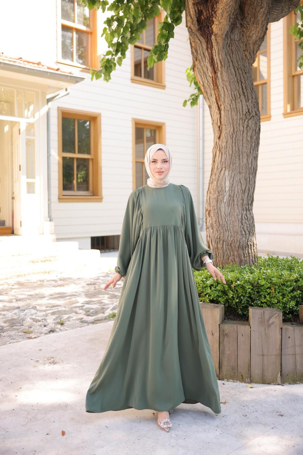 Nissra Ankanoor Balon Kollu Oversize Elbise Anka255096