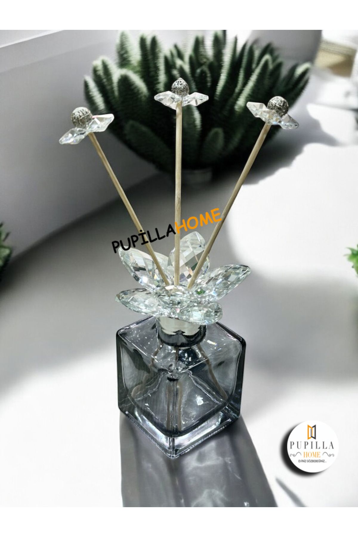 pupillahome Kristal Siyah Koku Şişesi