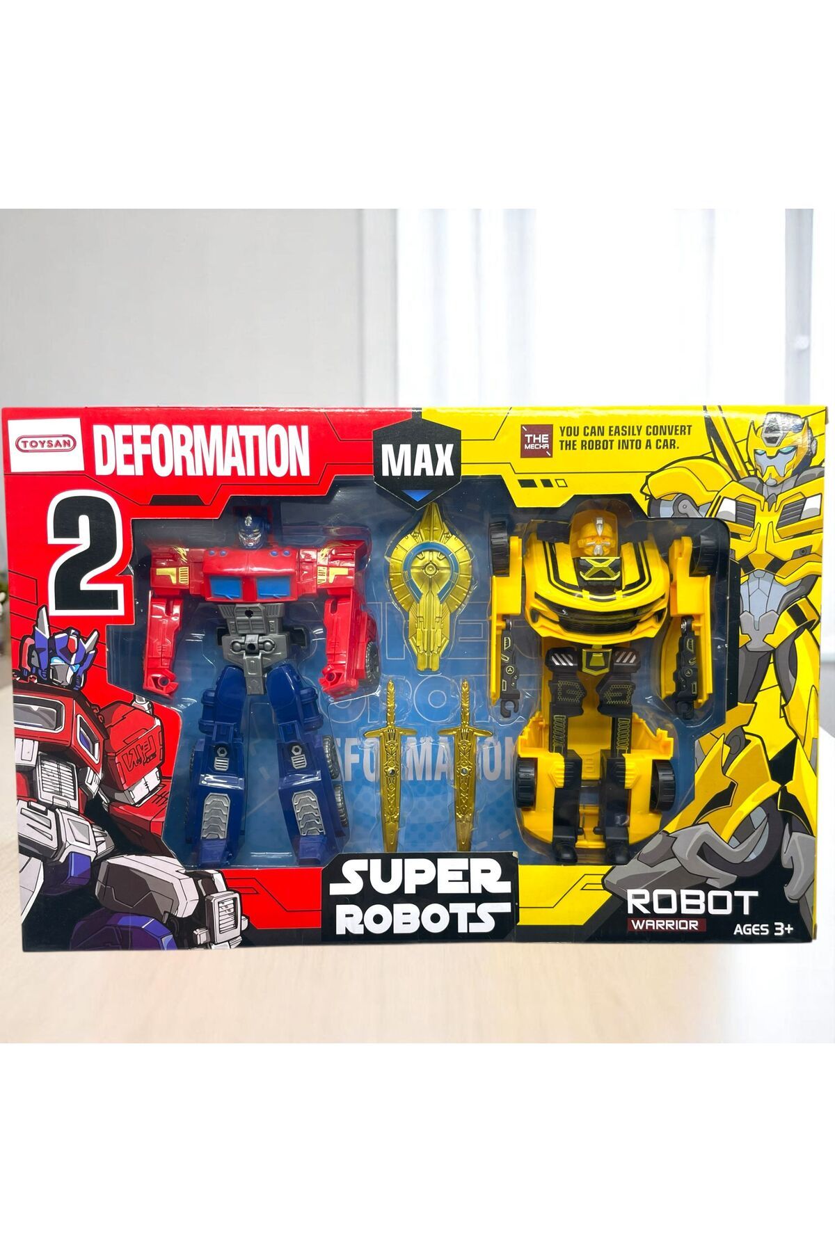 SCOWETTO Trafnsformers 5 Parça 2 Figürlü Robot Oyuncak