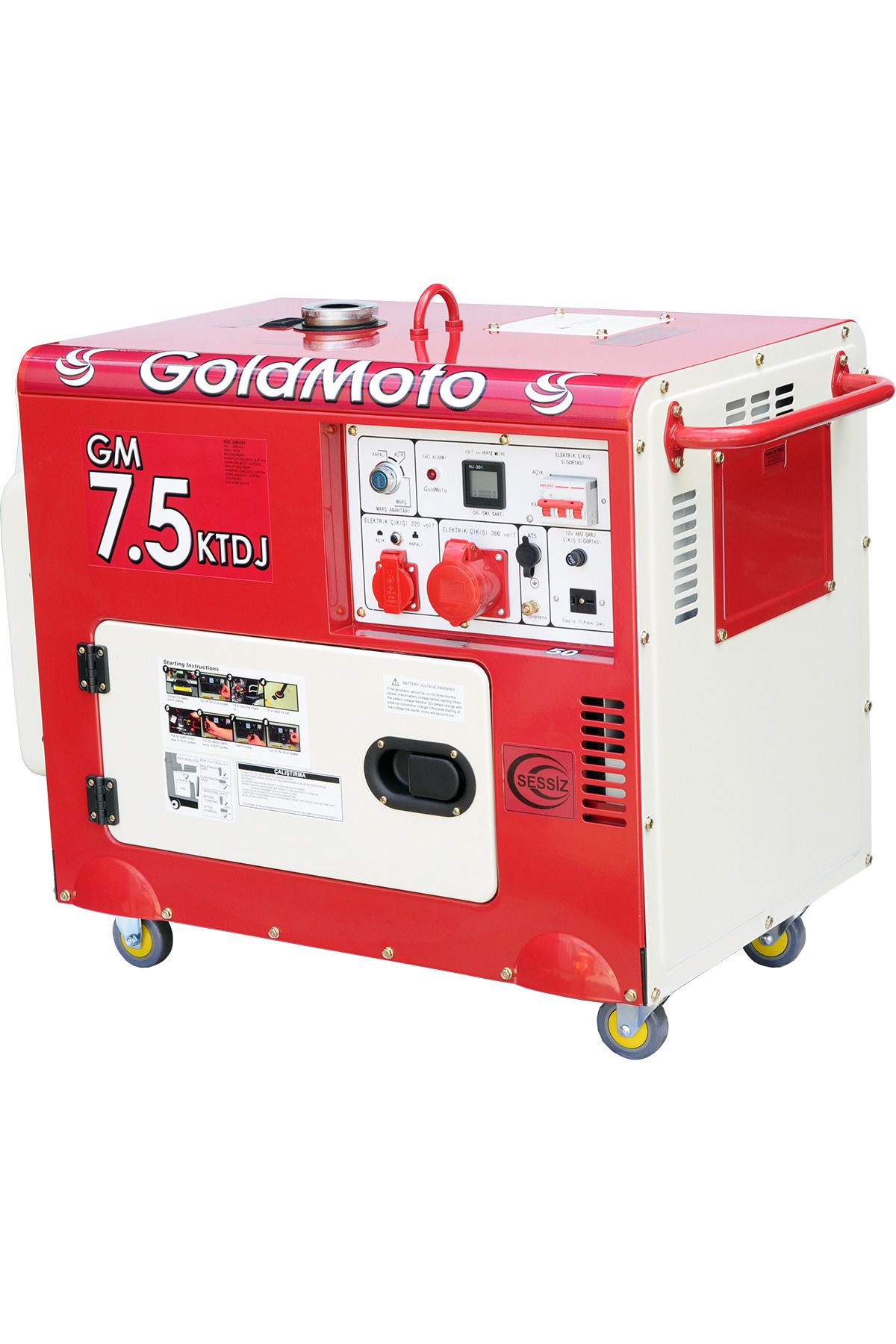 gold moto Pensa Jeneratör PM7.5KTDJ Dizel Jeneratör 6.9Kva Trifaze Marşlı Kabinli