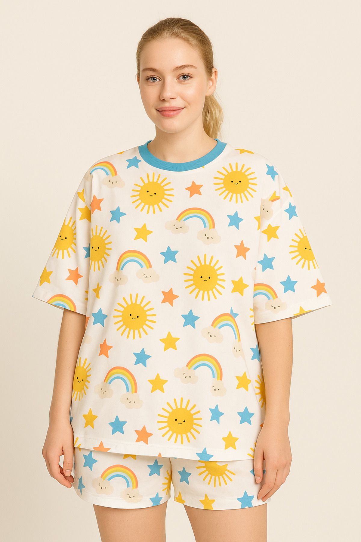 Sektörel Giyim Kadın Oversize Pijama Takımı