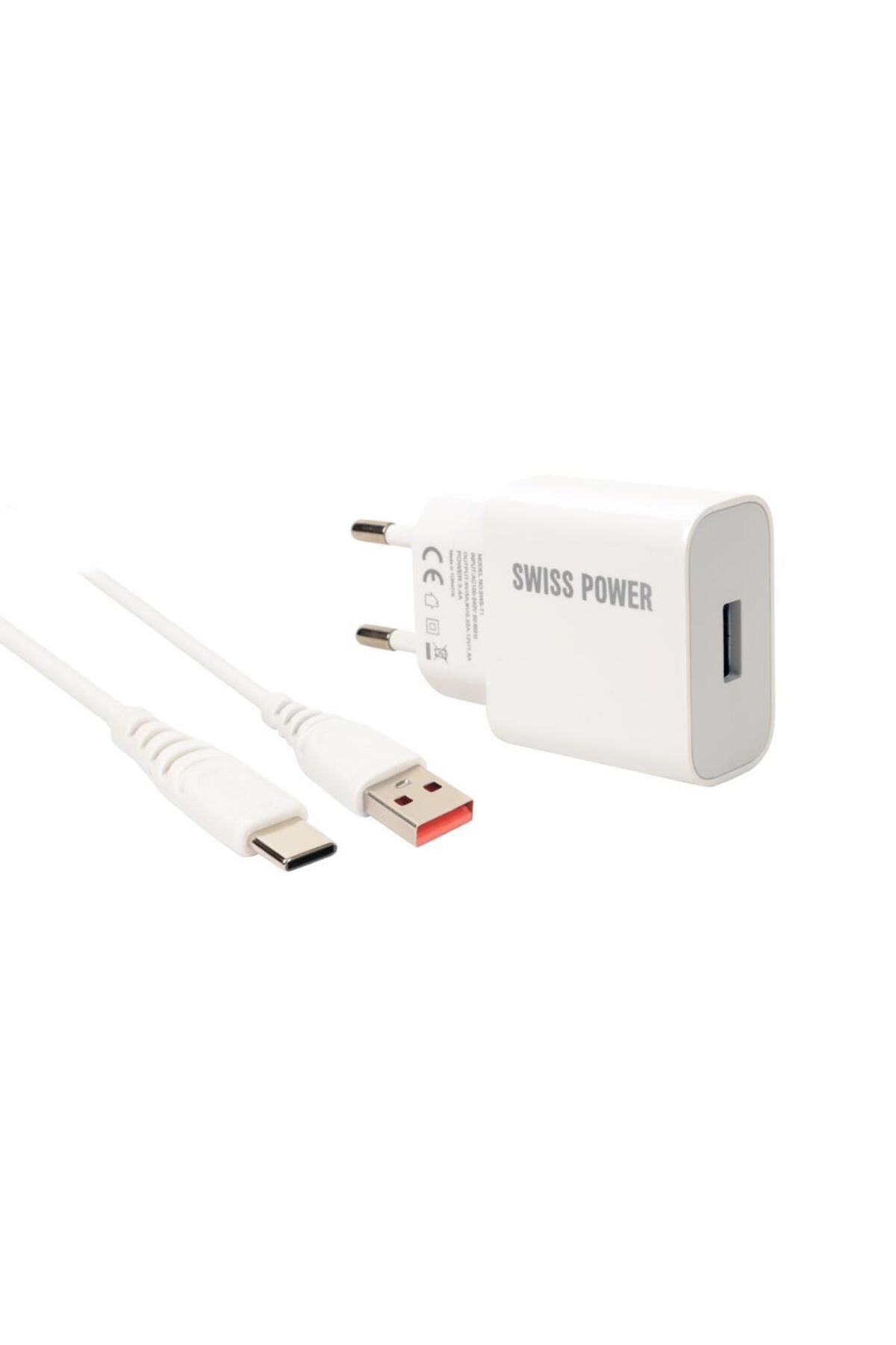 PDAteknoloji Swiss Power 18w 3.0 Type-C Hızlı Şarj Seti SWS-T1 - Beyaz