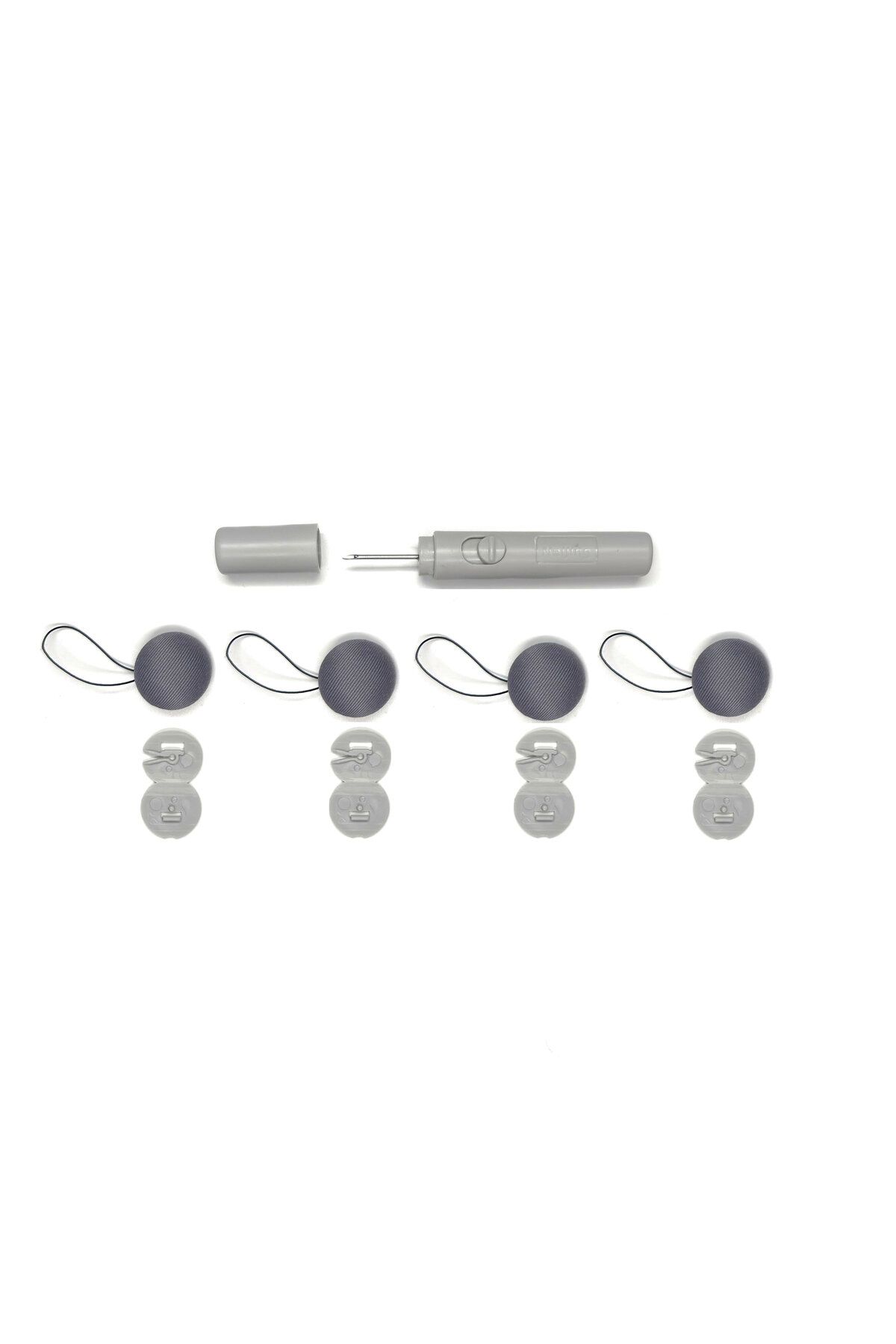 SPELT Nevresim Yorgan Battaniye Kılıfı Sabitleyici Kılıf Tutturma Pin 4'lü Set Gri