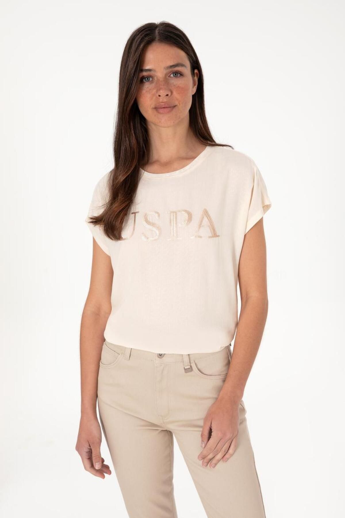 U.S. Polo Assn. Kadın Bisiklet Yaka Tişört