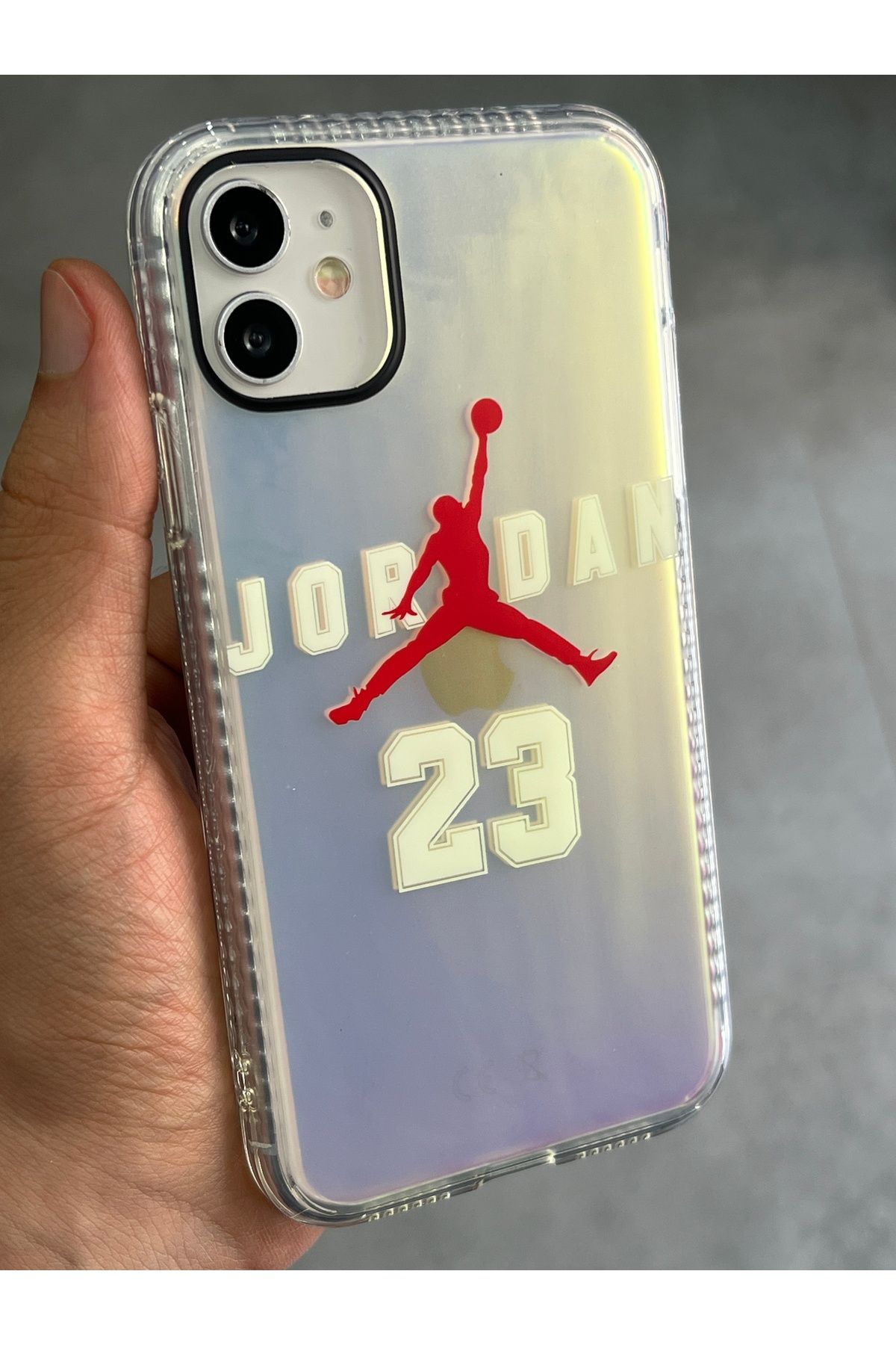 EDELFU iPhone 11 [6.1 inç] Hologramlı Desenli Mat Kapak Yanları Şeffaf Yumuşak Darbeye Dayanıklı Kılıf