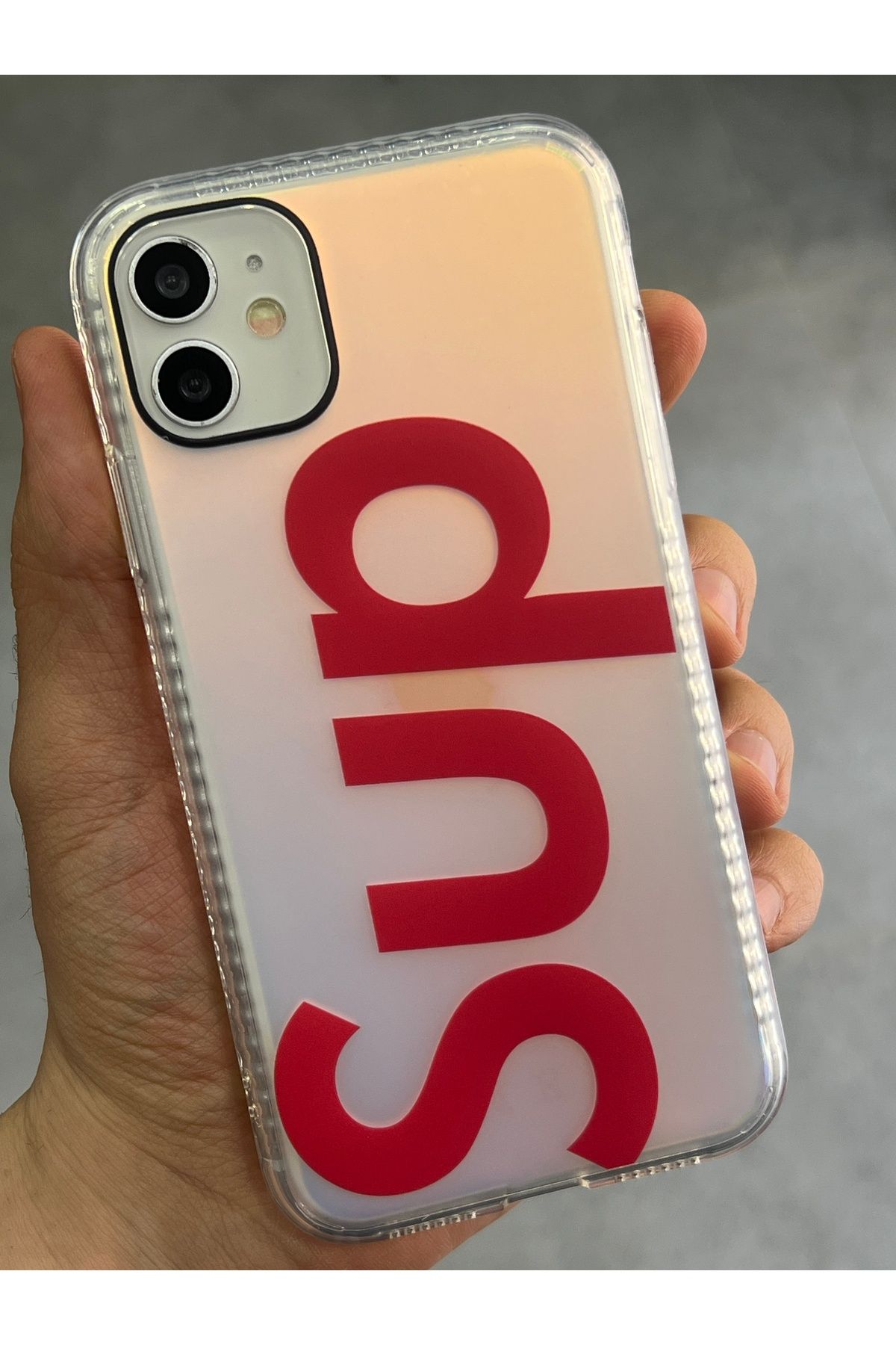 EDELFU iPhone 11 [6.1 inç] Hologramlı Desenli Mat Kapak Yanları Şeffaf Yumuşak Darbeye Dayanıklı Kılıf