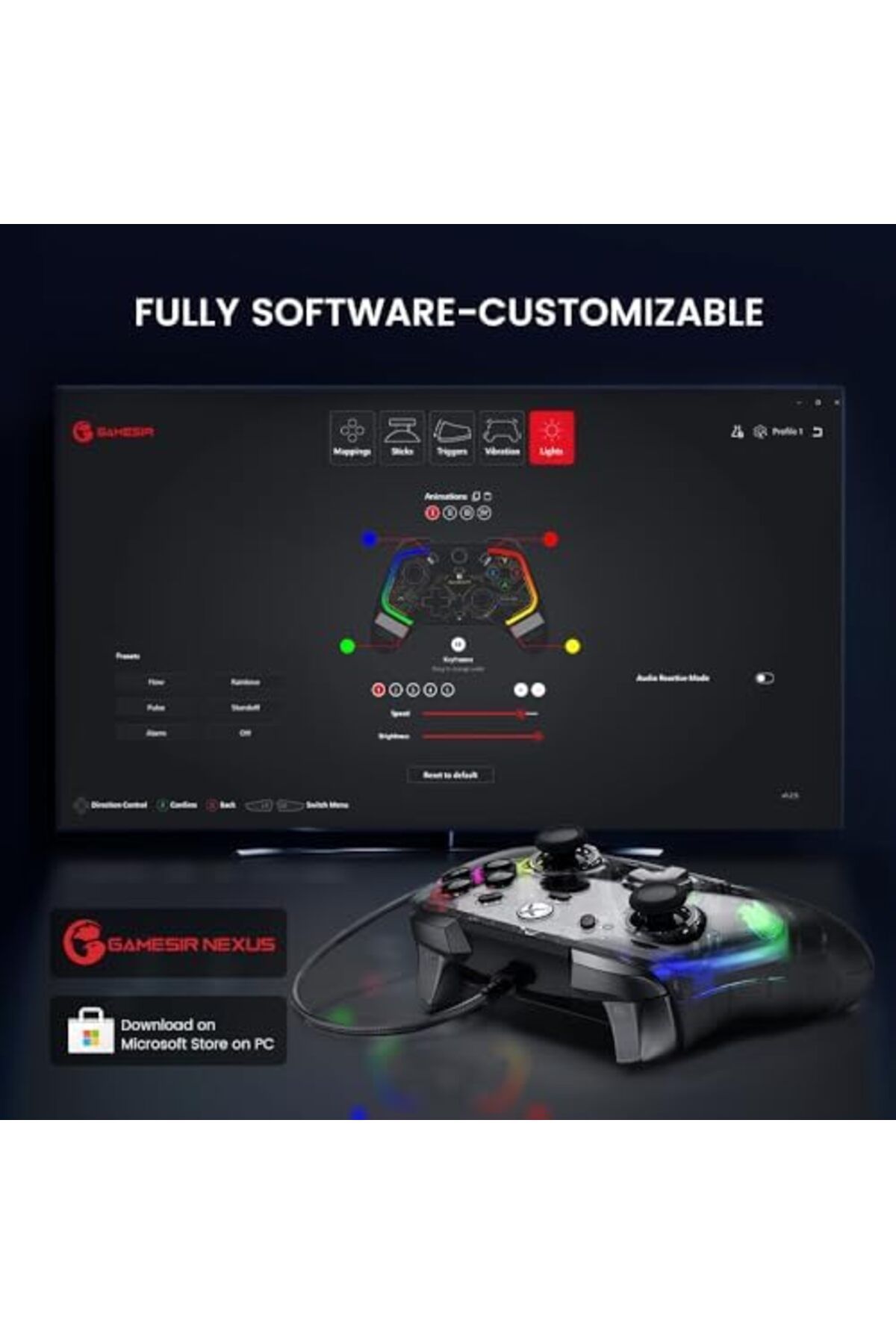GameSir-وحدة تحكم سلكية Kaleid من GameSir لأجهزة Xbox Series X|S وXbox One وWindows 10/11 وSteam 7
