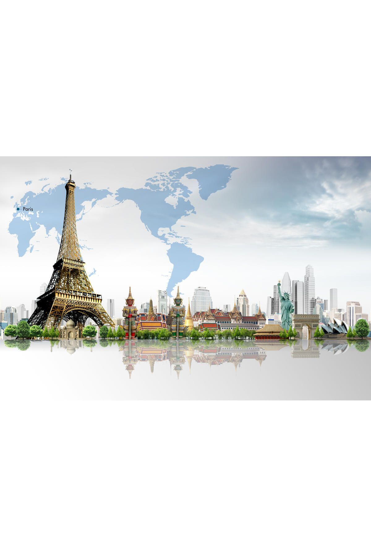 media-Canvas painting Monuments - Eiffel Tower, 45 x 30 cm 1