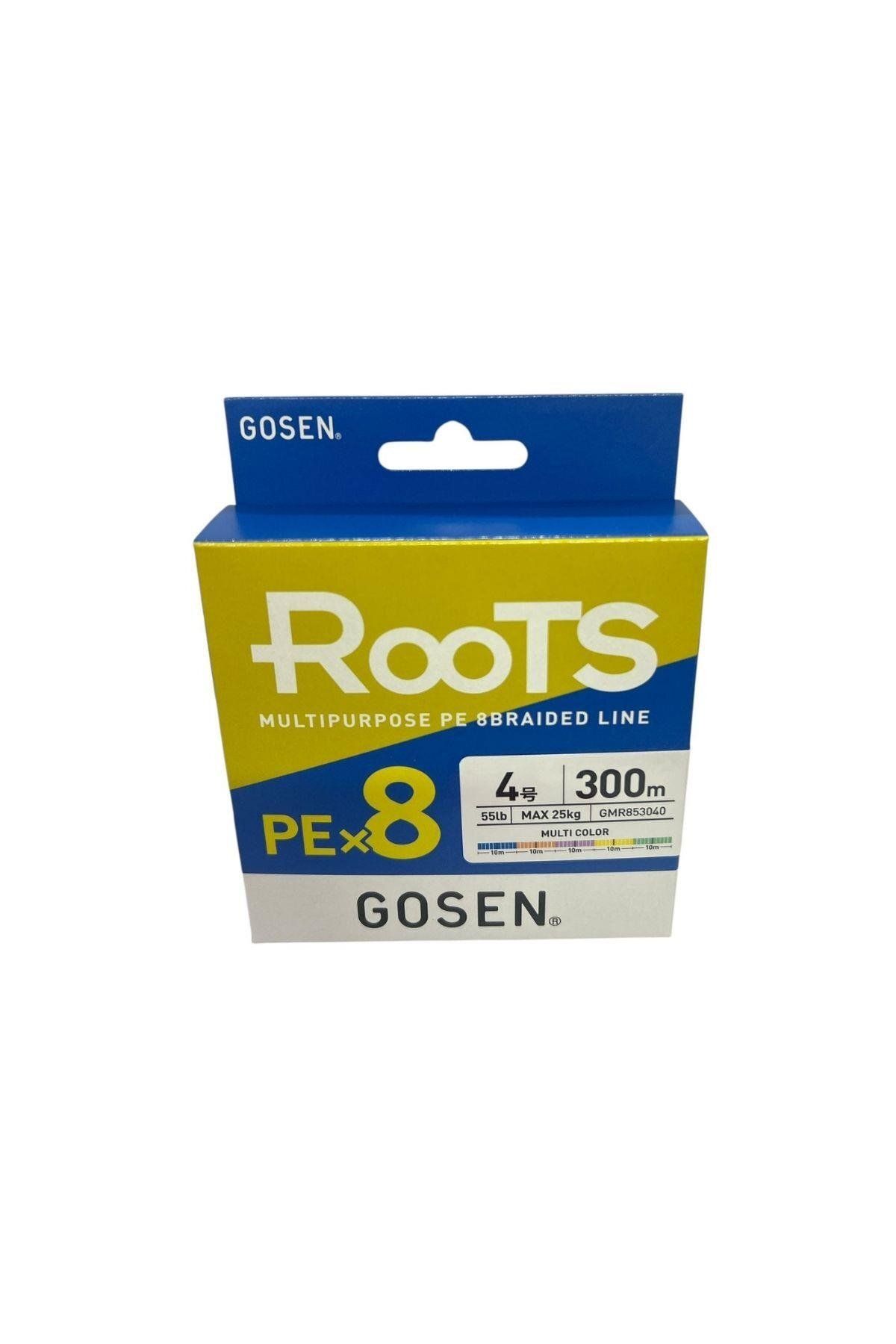AVBURADA Gosen X8 Roots PE 8 Örgü Spin İp Misina 4.0 300mt Multi Color 0,382 mm