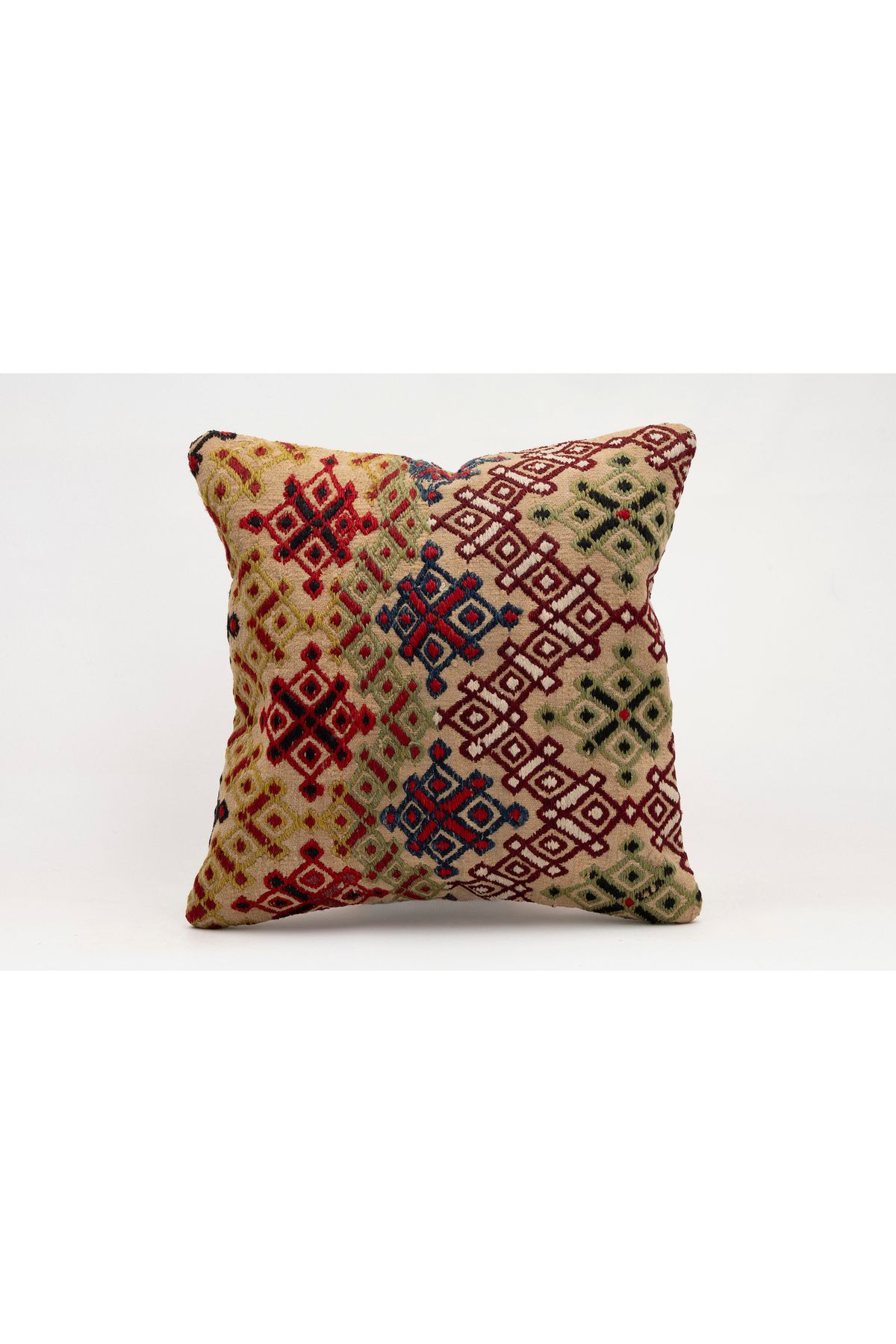 Kilim Whole Sale El Yapımı Kilim'den Yapılmış Vintage Kırlent Kılıfı, Yün, 40x40 Cm