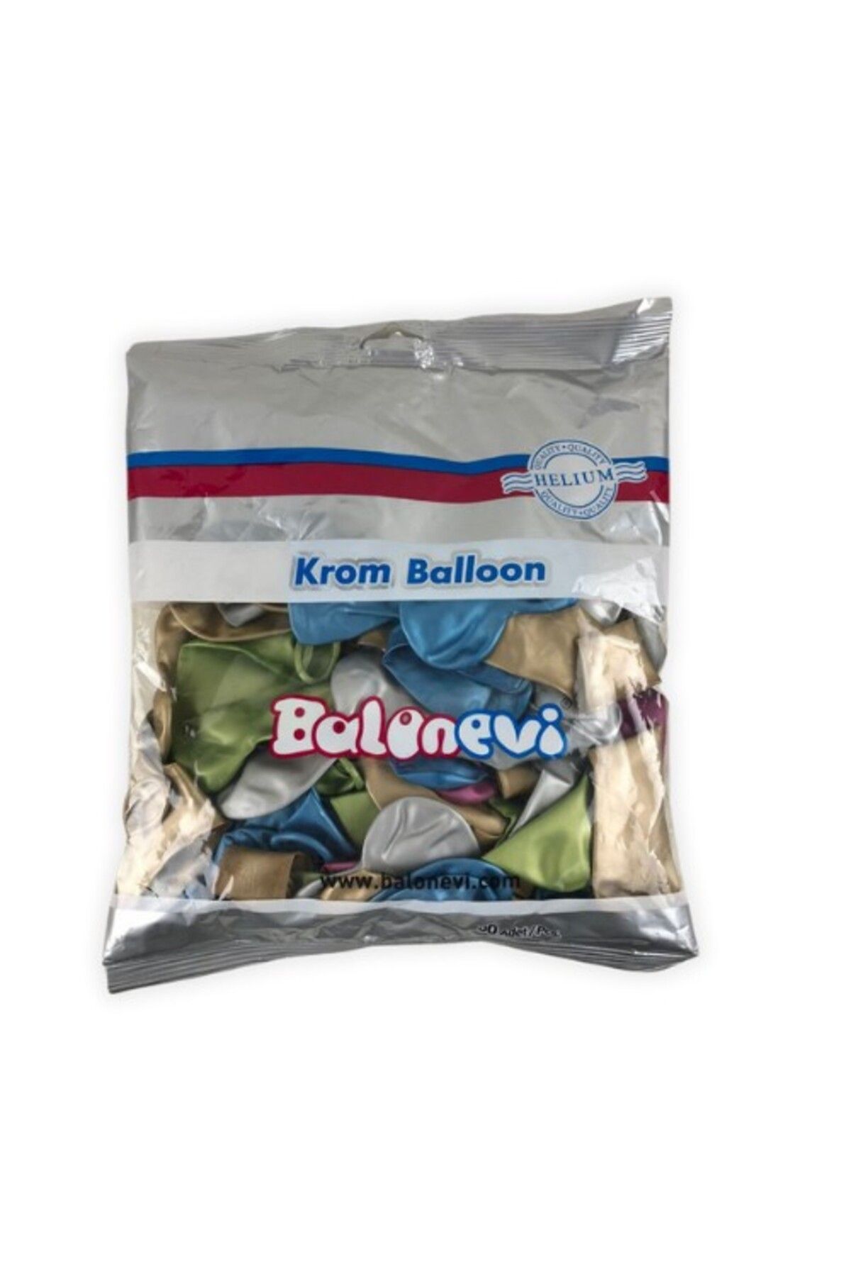 GLB BALON EVİ KROM BALON 12 İNÇ (30 CM ÇAP) 50'Lİ PAKET