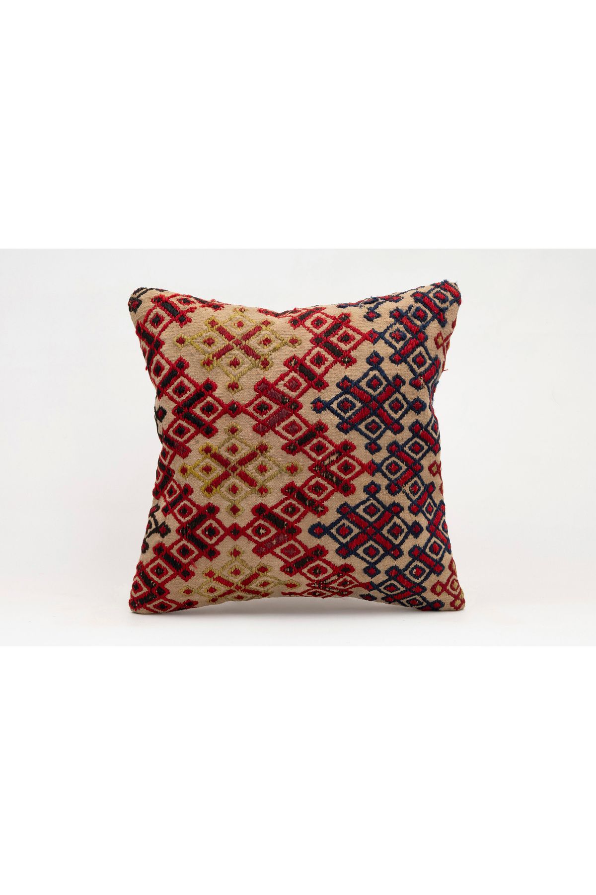 Kilim Whole Sale El Yapımı Kilim'den Yapılmış Vintage Kırlent Kılıfı, Yün, 40x40 Cm