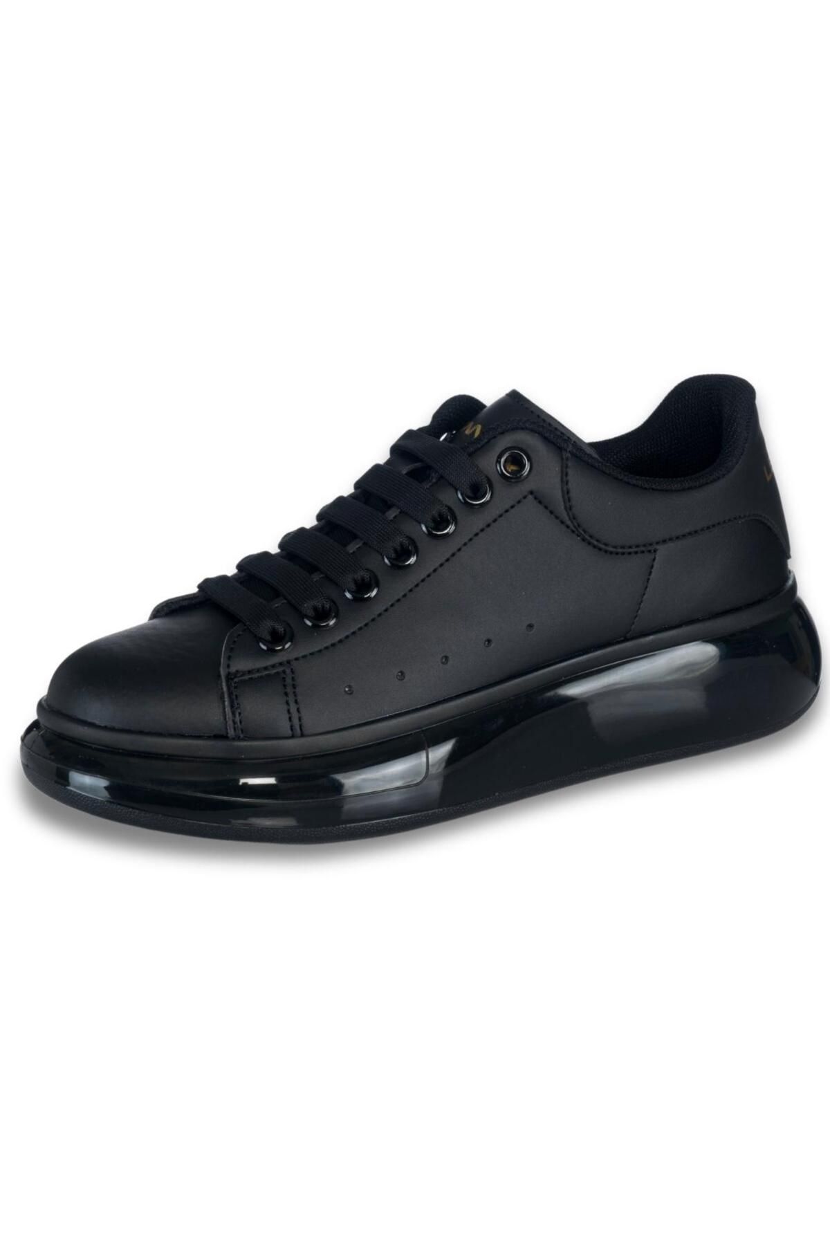 Lennox Erkek Siyah Yüksek Tabanlı Sneaker Ayakkabı