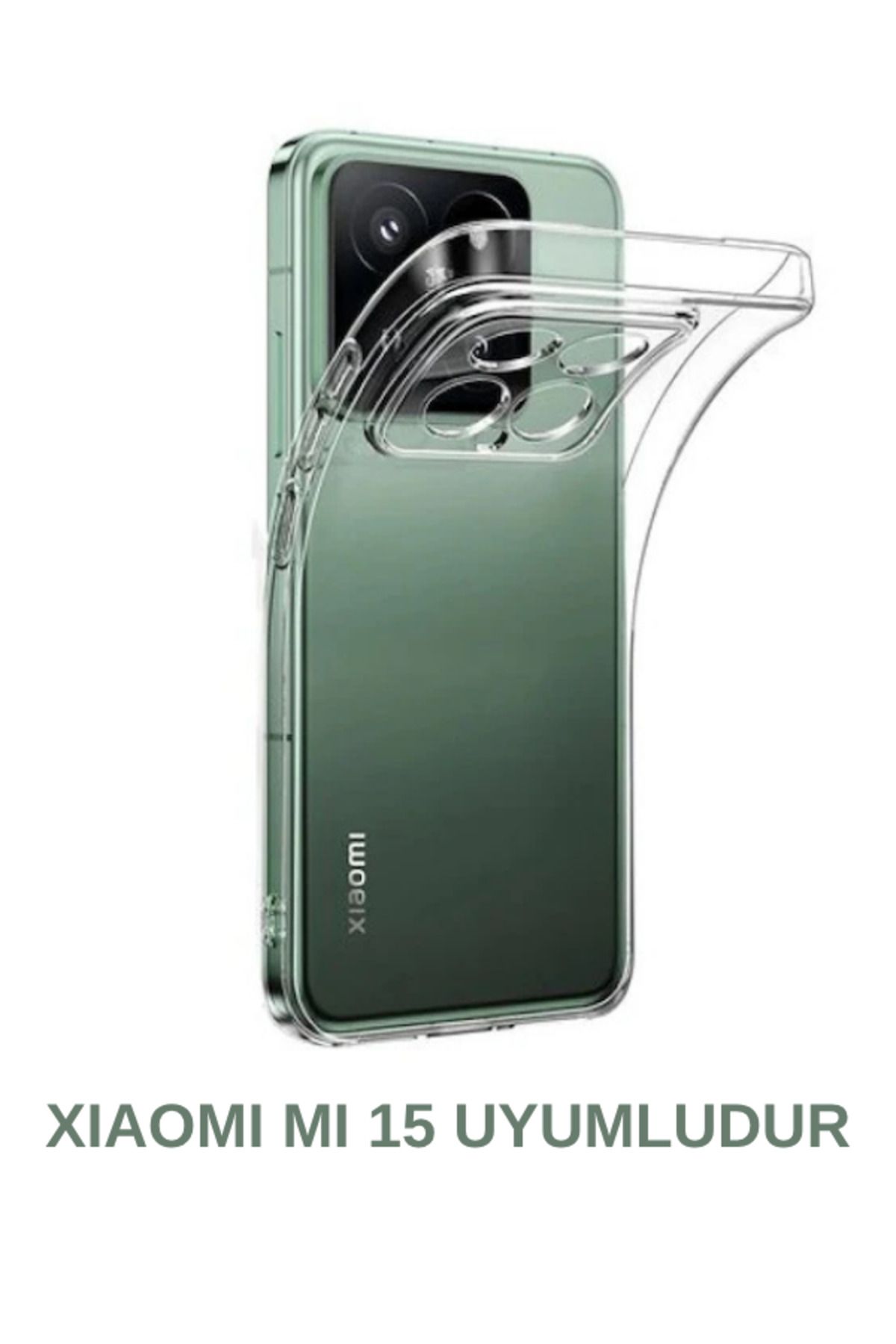 EVAX (LUX SEFFAF) Xiaomi Mi 15 Uyumlu Kamera Koruyuculu Yumuşak Lux Şeffaf Silikon Kılıf