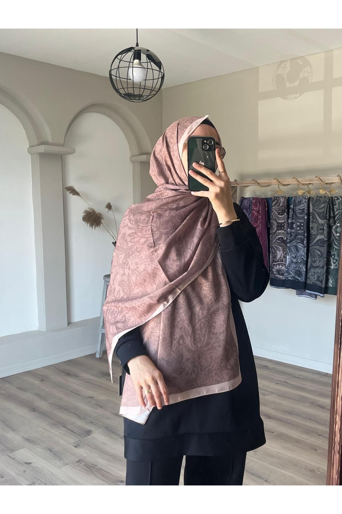 Merwiss Desenli Refka Soft Bej Şal