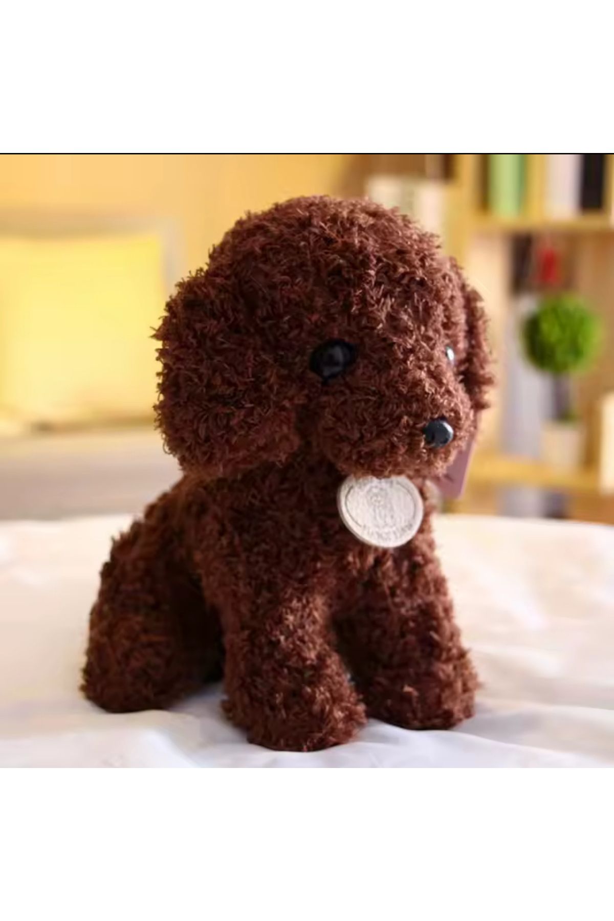 Charmer princesses Sevimli Köpek Kaniş Toy Poodle Peluş Oyuncak 25 Cm 200 GRAM Puppy Gerçekçi PELUŞ KÖPEK