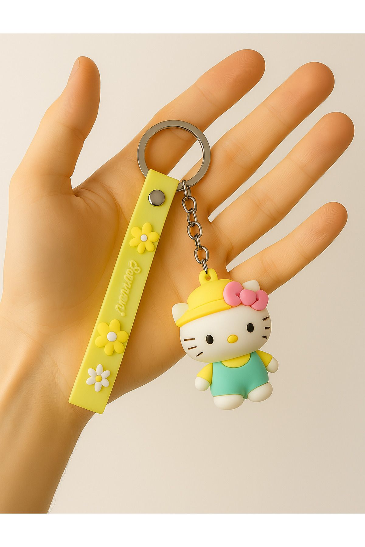 TAYEM Hello Kitty Anahtarlık, Silikonlu 3d Anahtarlık Ve Çanta Aksesuarı