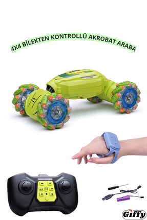 giffy Oyuncak 2.4 GHz Bilekten ve Uzaktan Kumandalı Işıklı 4X4 Çift Kumandalı...