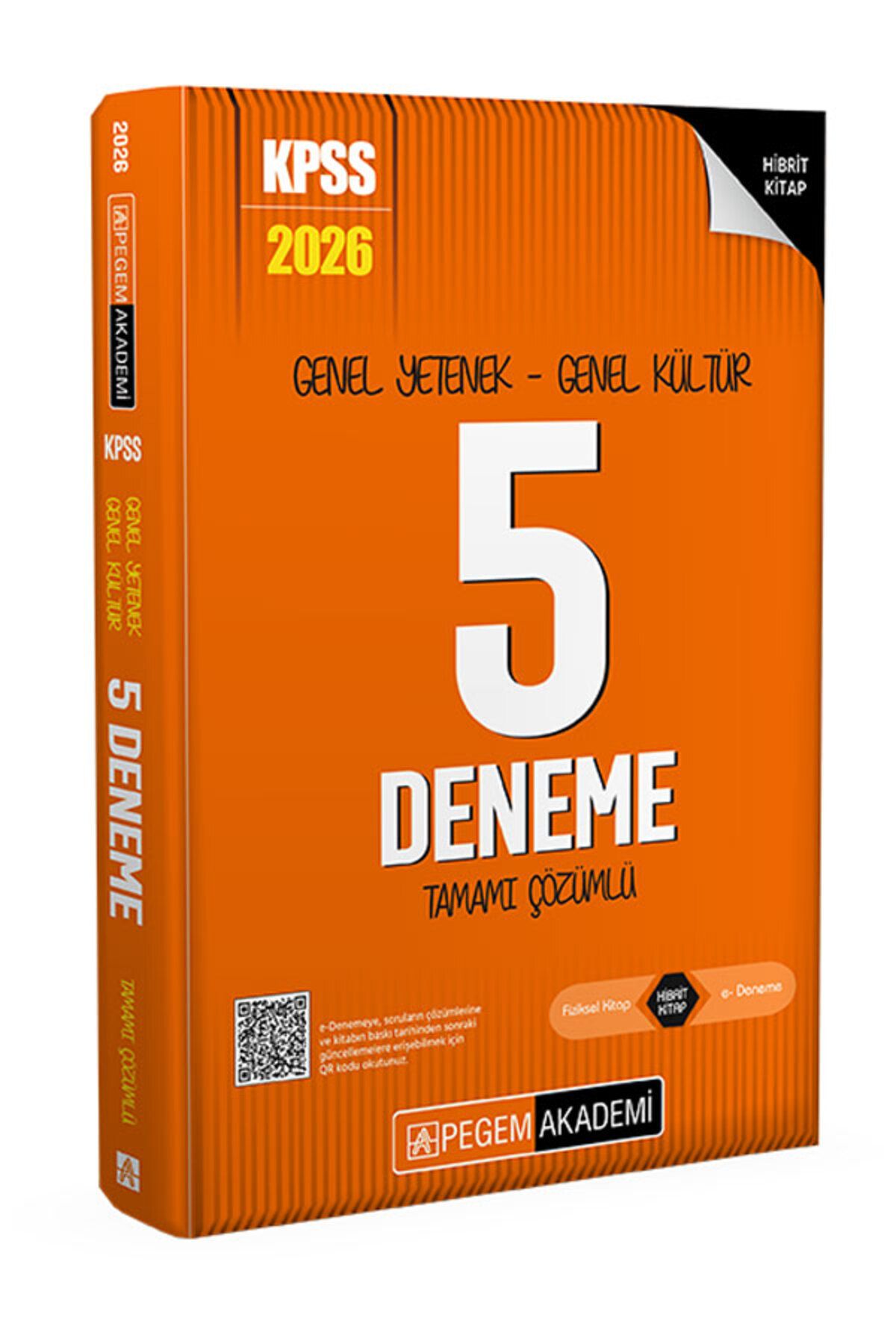 Pegem Akademi Yayıncılık 2026 KPSS Genel Yetenek Genel Kültür Tamamı Çözümlü 5 Deneme
