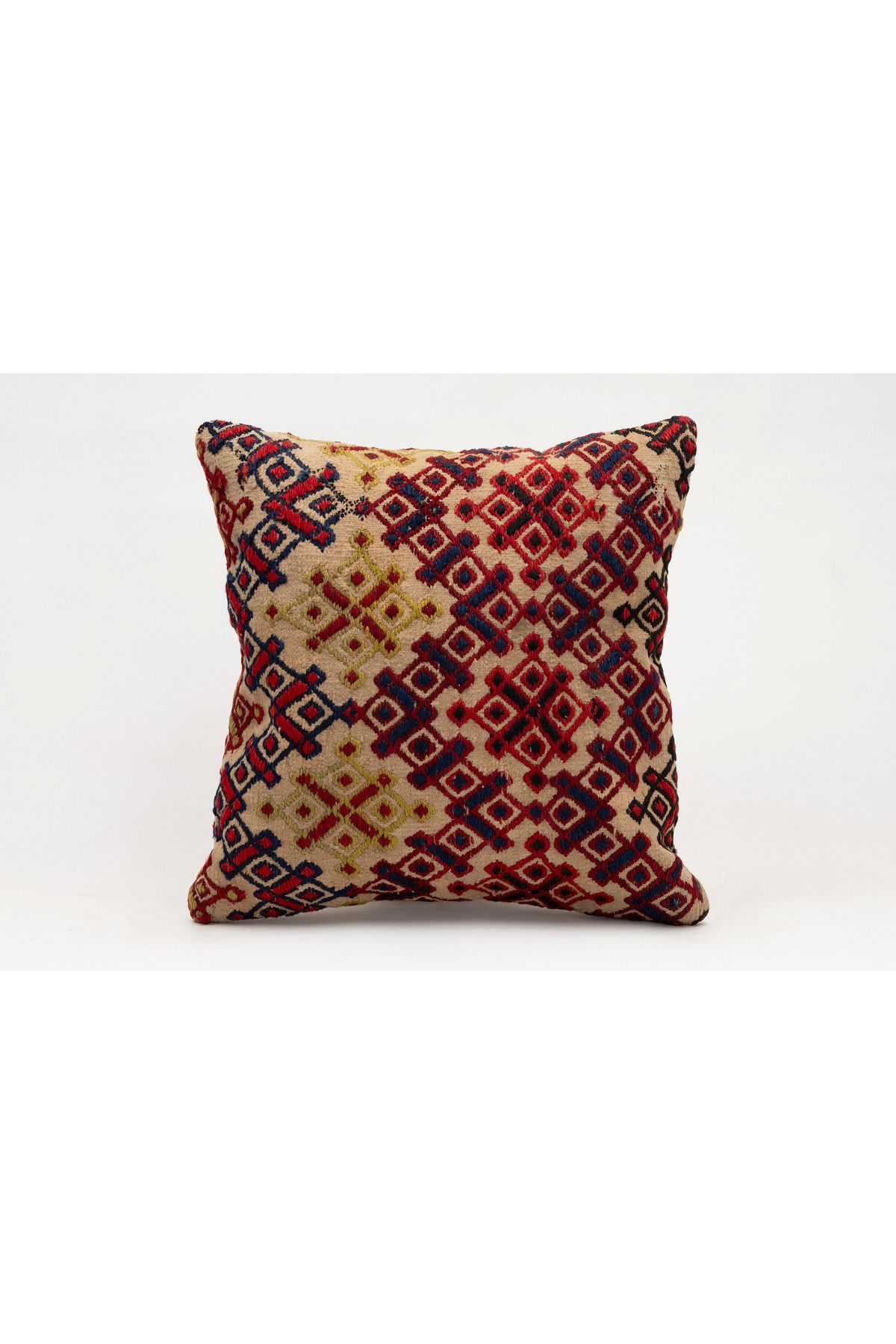Kilim Whole Sale El Yapımı Kilim'den Yapılmış Vintage Kırlent Kılıfı, Yün, 40x40 Cm