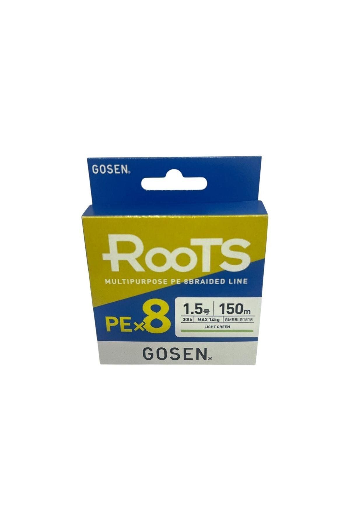 AVBURADA Gosen X8 Roots PE 8 Örgü Spin İp Misina 1.5 150mt A.Yeşil 0.216 mm
