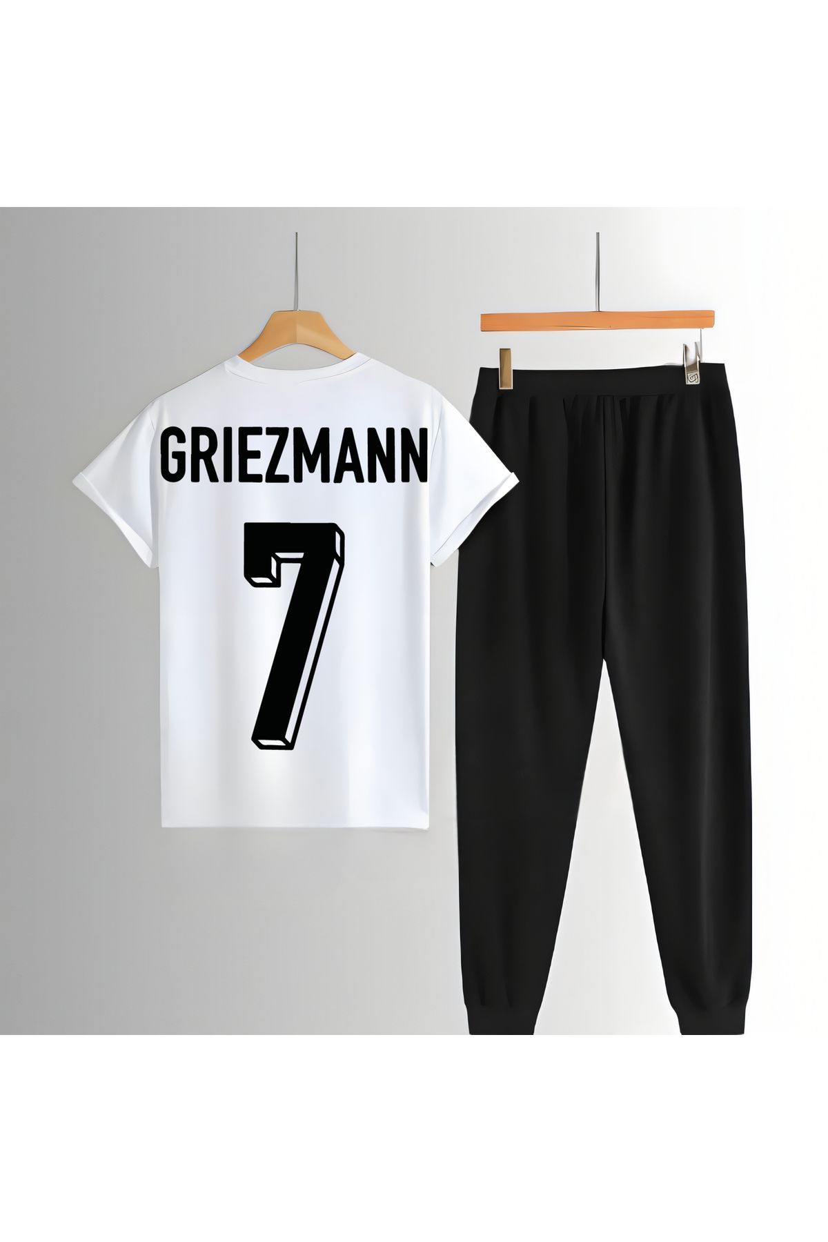 Biy Store Antoine Griezmann forma sırt futbol baskılı unisex kısa kollu tişört t-shirt eşofman takımı