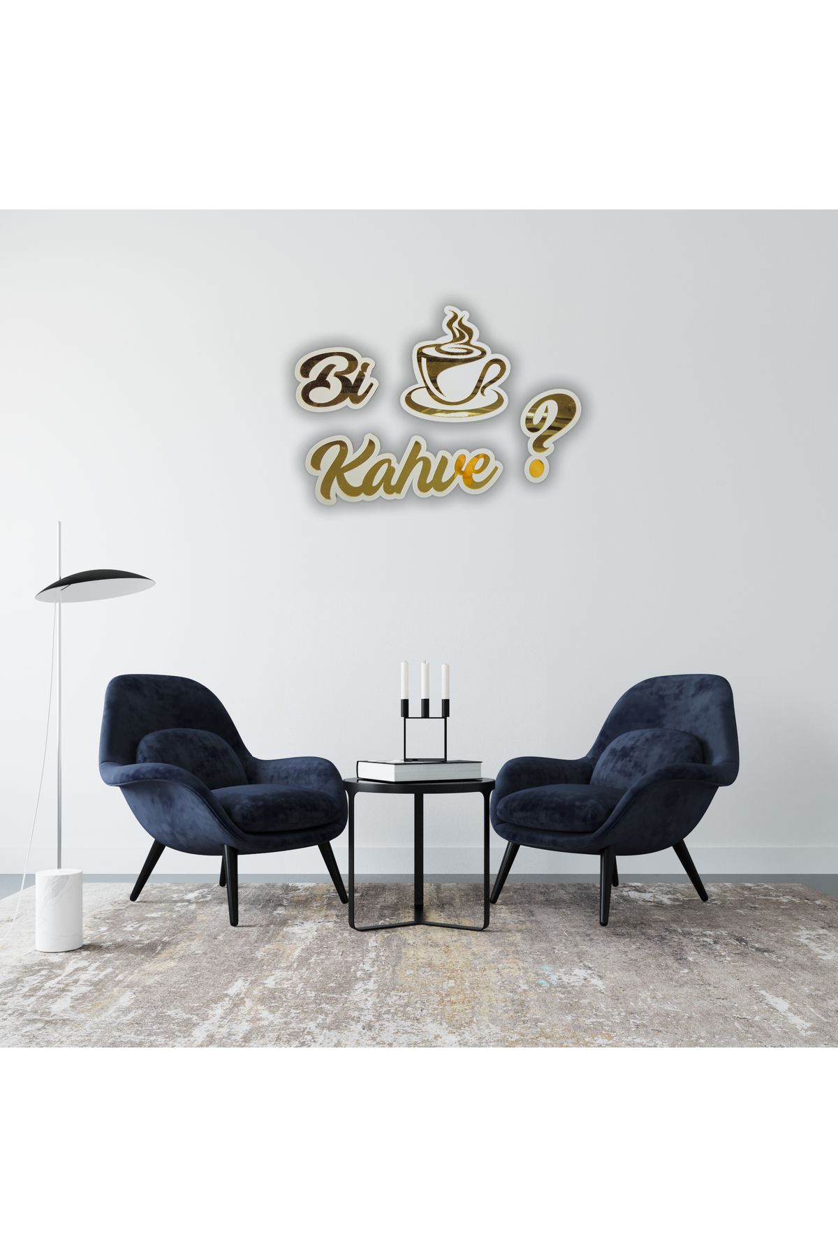 RARE DESIGN'S Bi Kahve ? Kahve Köşesi 4 lü Tablo Duvar Dekoru