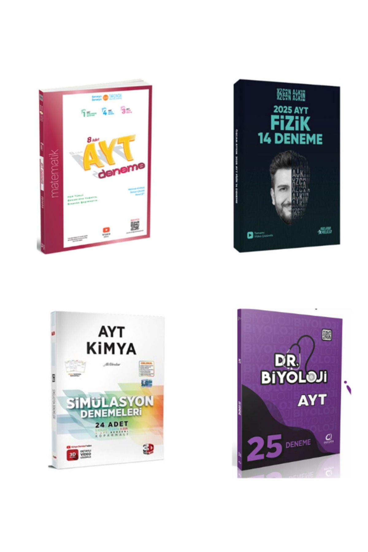 Benim Hocam Yayınları 2025 üçdörtbeş ayt matematik özcan aykın fizik 3d kimya dr biyoloji ayt biyopsi deneme