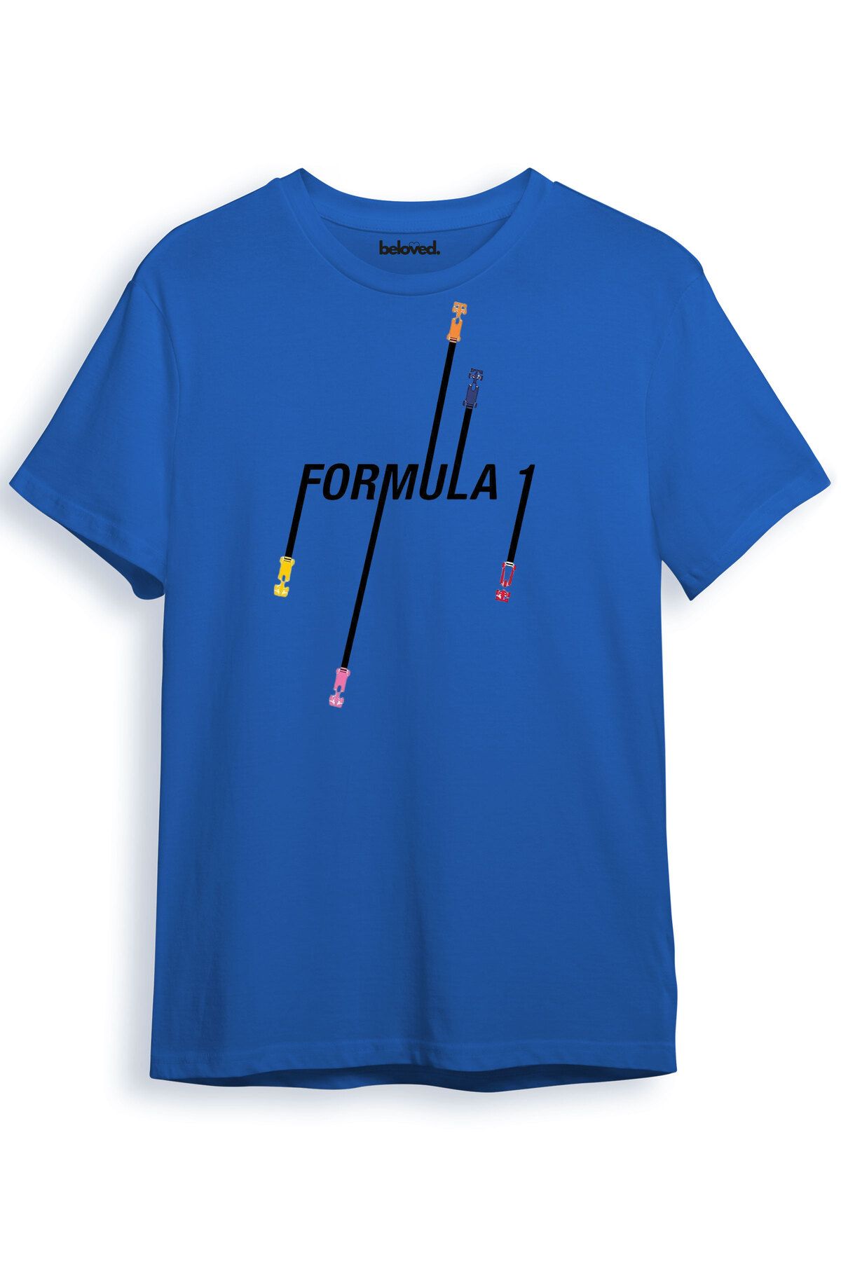 beloved.co Formula 1 Dijital Baskılı %100 Pamuk Regular Fit T-Shirt