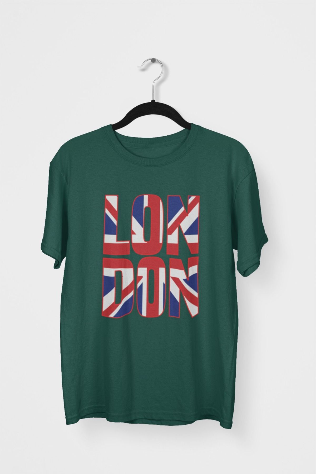 Butik ERKEK/KADIN -LONDON- TRANSFER BASKILI YUVARLAK YAKA KISA KOL TİŞÖRT