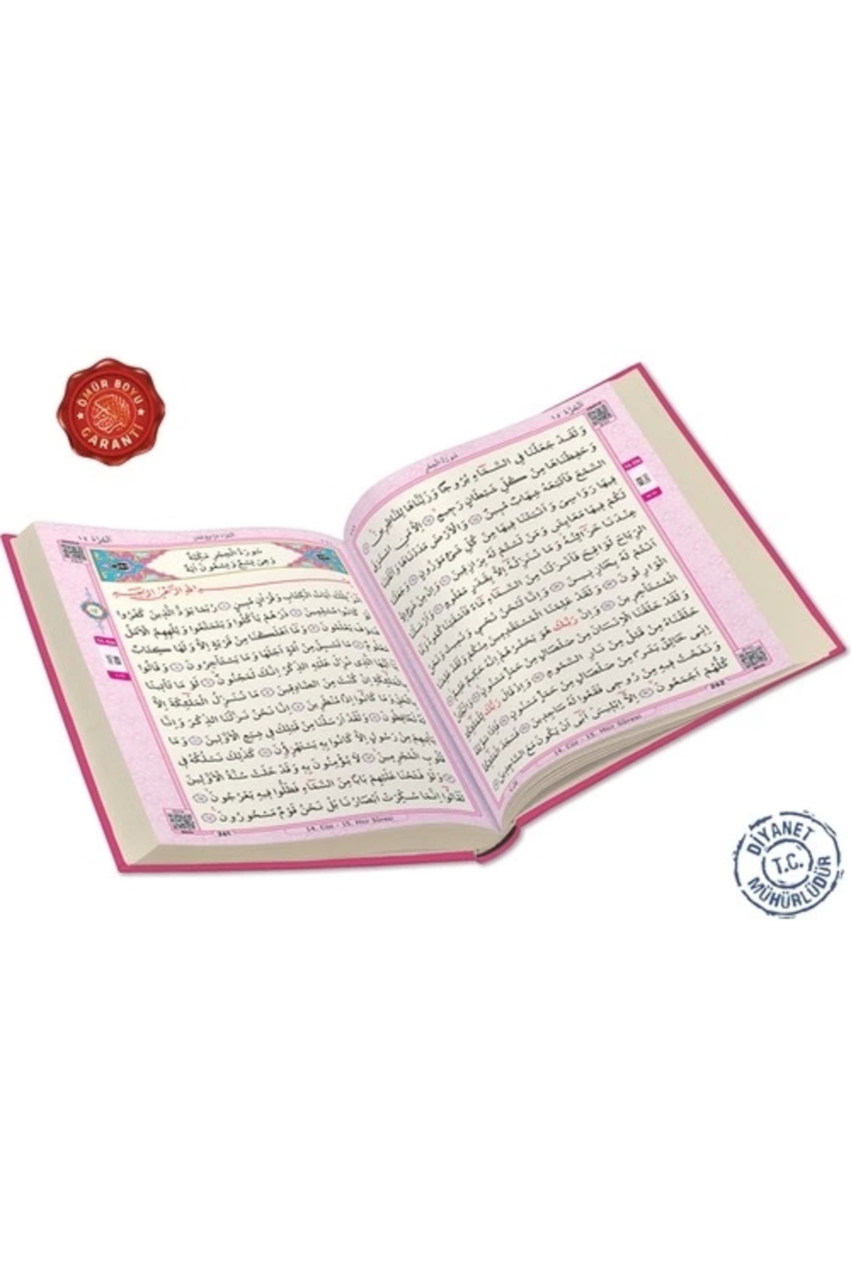 Merve Yayınları Kur'an-ı Kerim Bilgisayar Hatlı Pembe Renk Rahle Boy (KUR-AN 012) Sesli Kur-an & Diyanet Mühürlüdür fotoğrafı 3 (önizleme)