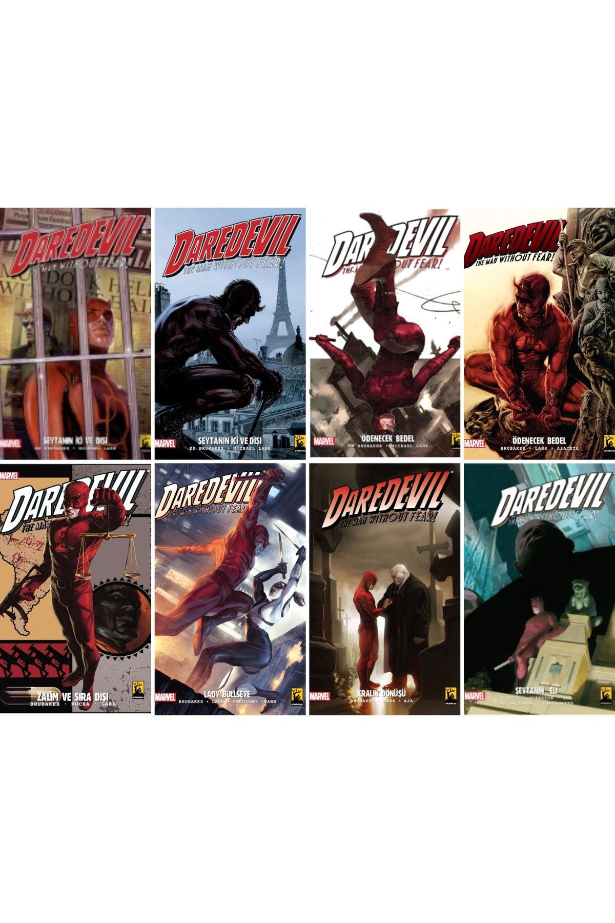 Arka Bahçe Yayıncılık Daredevil Brubaker 1-2-3-4-5-6-7-8 set (8 kitap)