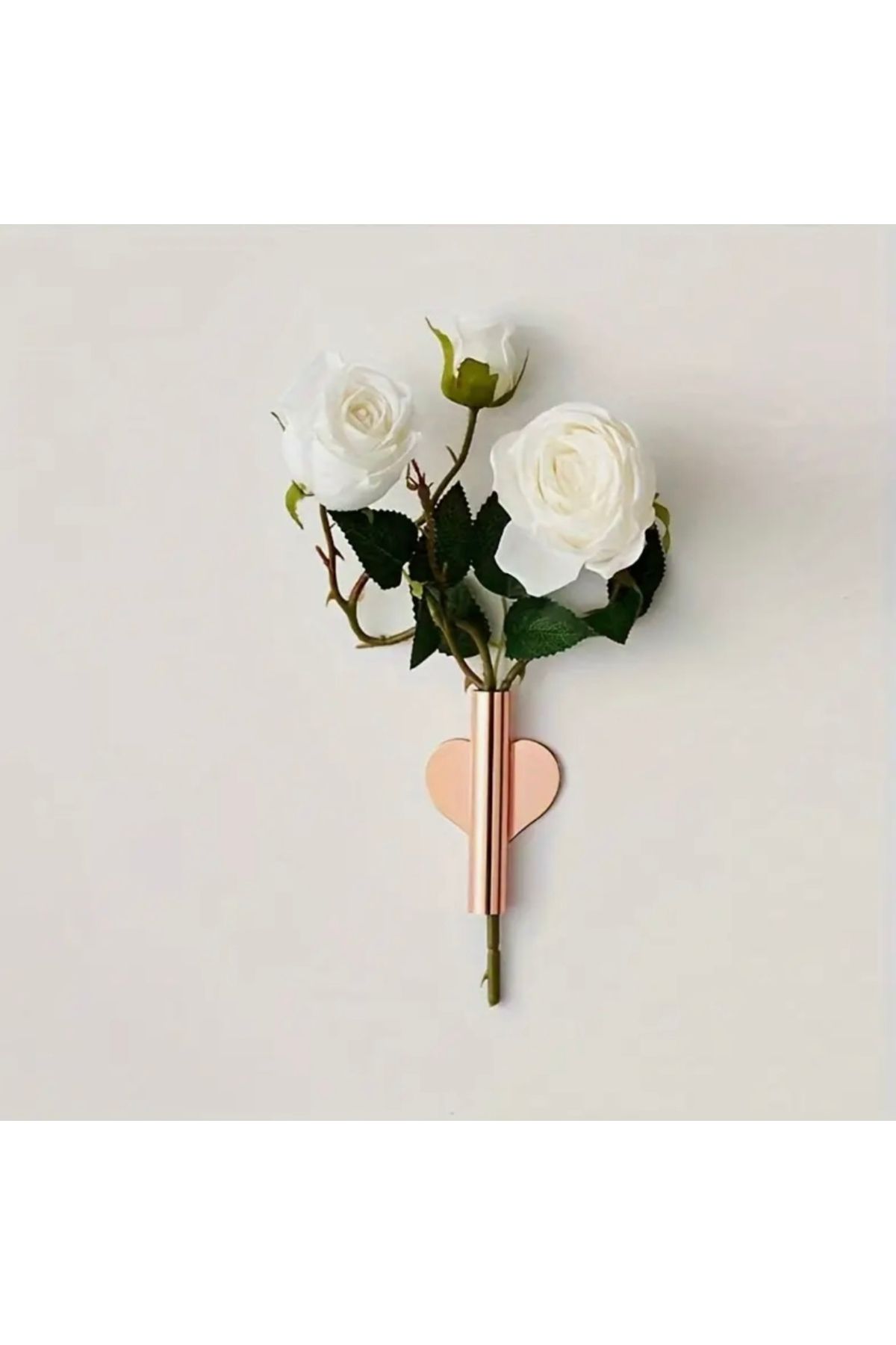 AEÇTASARIM Rose Gold Yapışkanlı Mini Duvar Vazosu