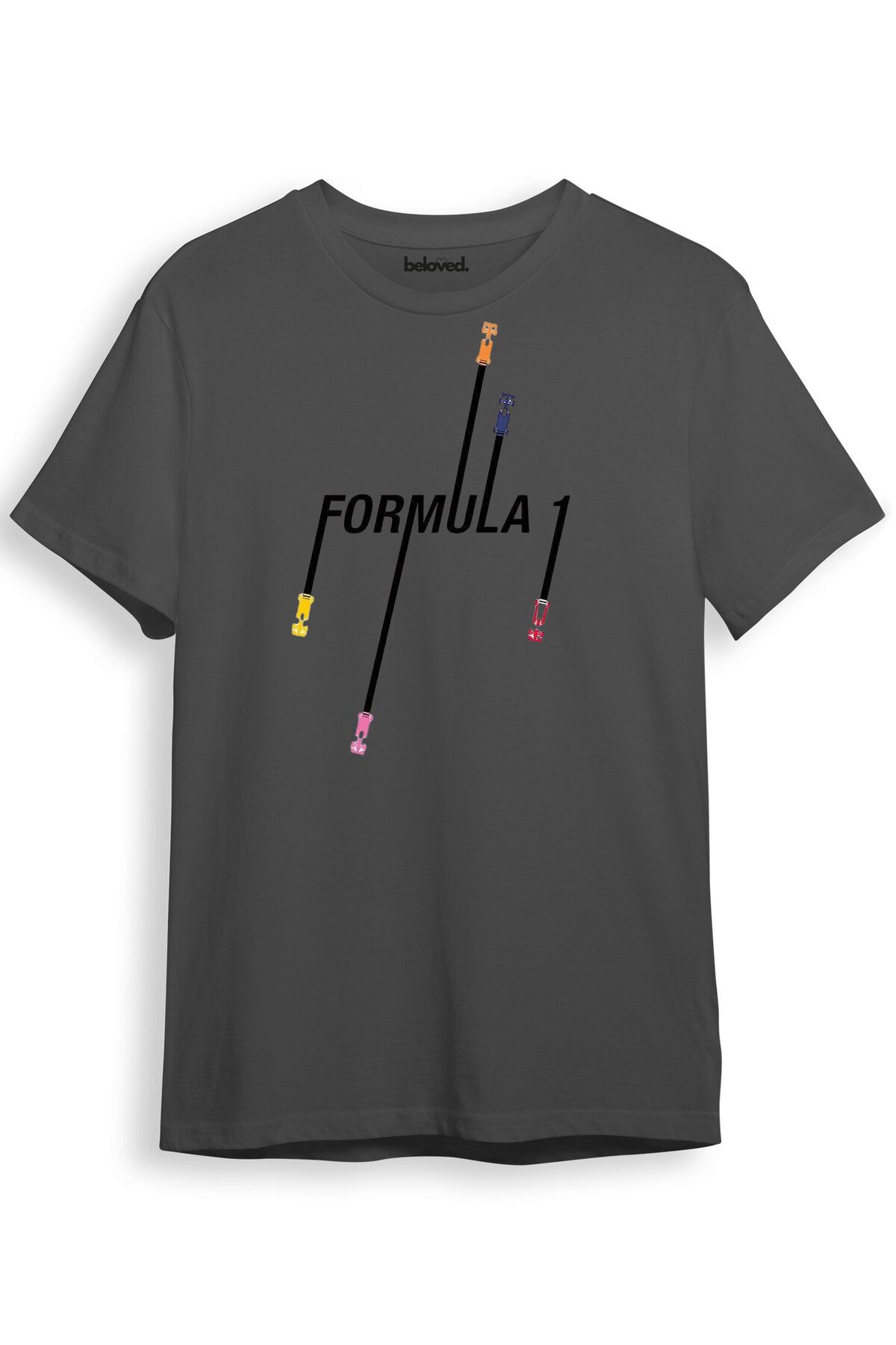 beloved.co Formula 1 Dijital Baskılı %100 Pamuk Regular Fit T-Shirt