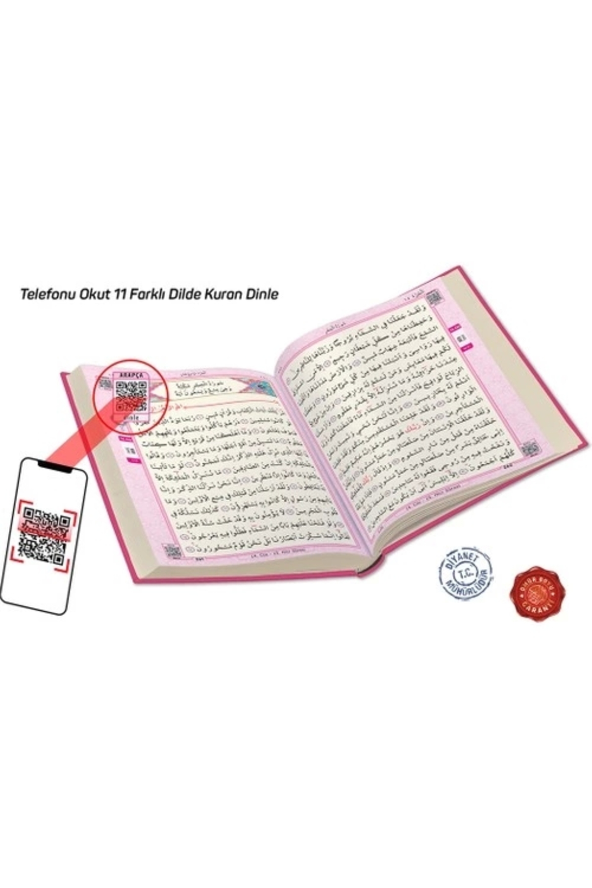 Merve Yayınları Kur'an-ı Kerim Bilgisayar Hatlı Pembe Renk Rahle Boy (KUR-AN 012) Sesli Kur-an & Diyanet Mühürlüdür fotoğrafı 2 (önizleme)