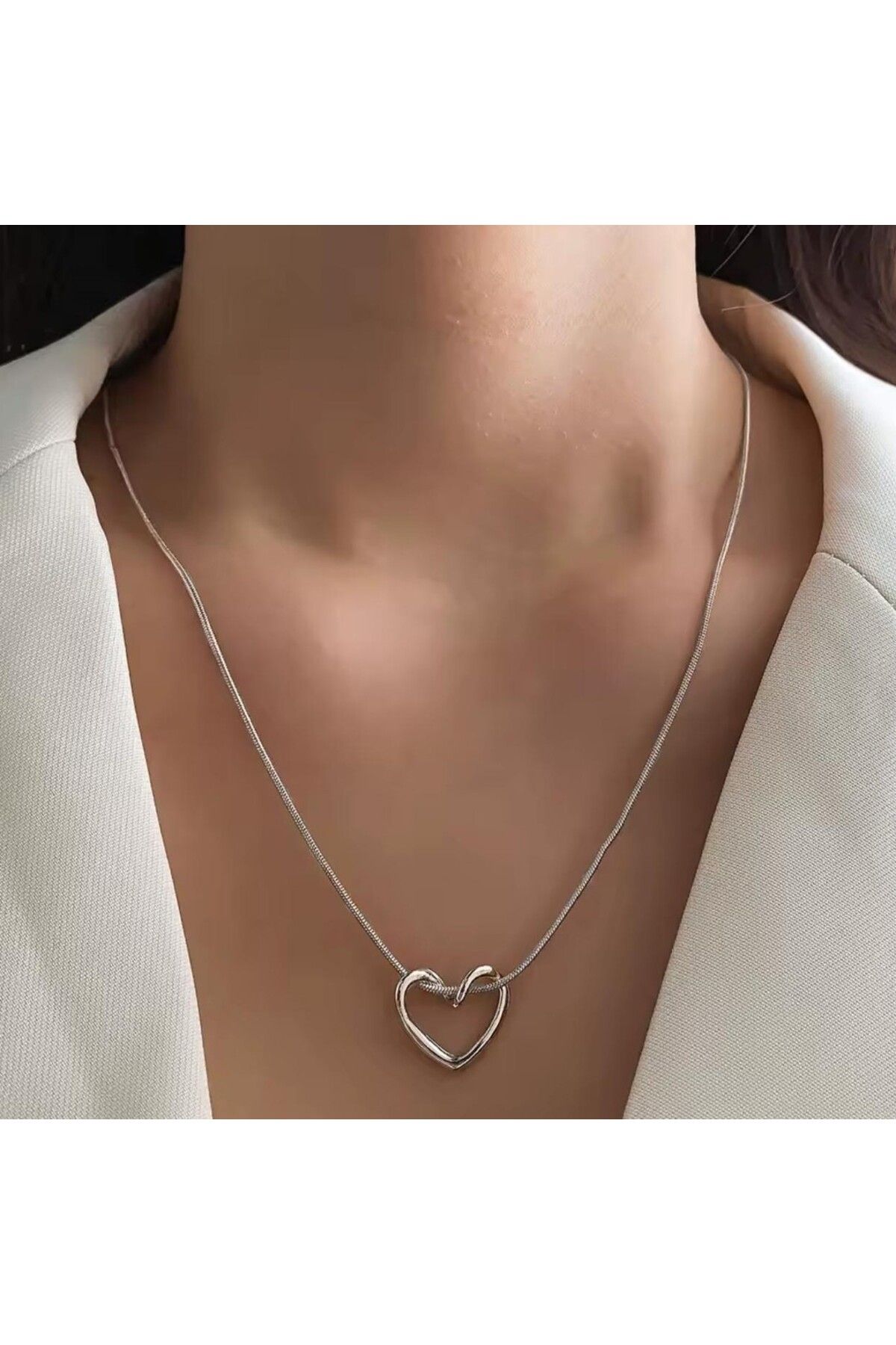 BY YASİN TOPÇU Çelik Silver Kolye