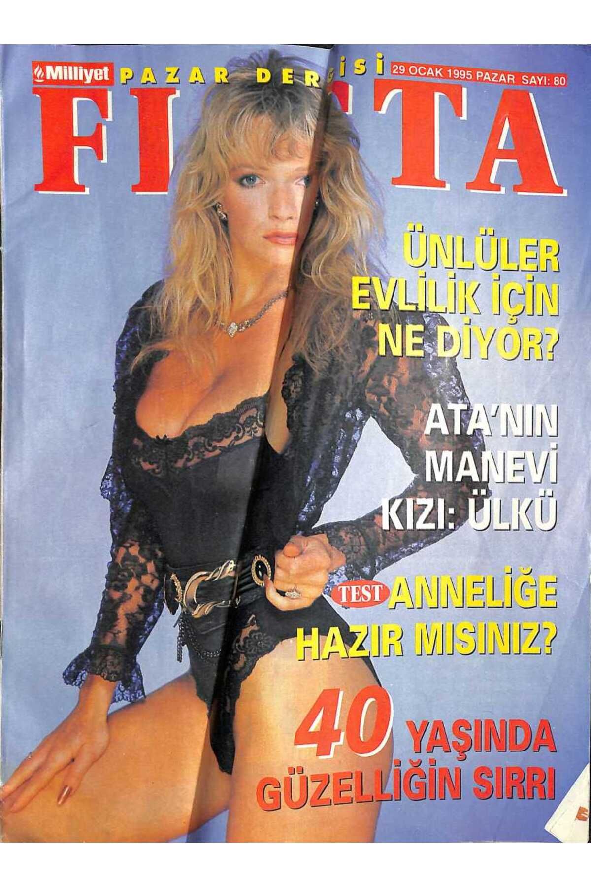 Gökçe Koleksiyon Milliyet Fiesta TV Dergisi 29 Ocak 1995 Sayı80 - Atanın Manevi Kızı Ülkü NDR89140