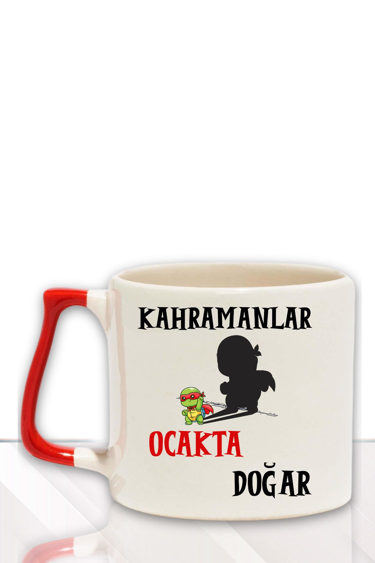 qoeuyl boutique Kahramanlar Bu Ayda Doğar Baskılı Eş Arkadaş Baba Doğum Babalar Gününe Hediyelik Kulplu Kupa Bardak
