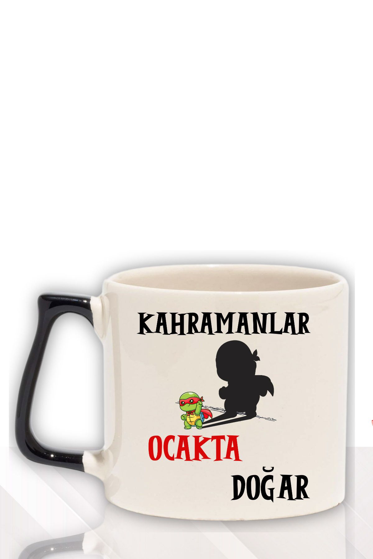qoeuyl boutique Kahramanlar Bu Ayda Doğar Baskılı Eş Arkadaş Baba Doğum Babalar Gününe Hediyelik Kulplu Kupa Bardak