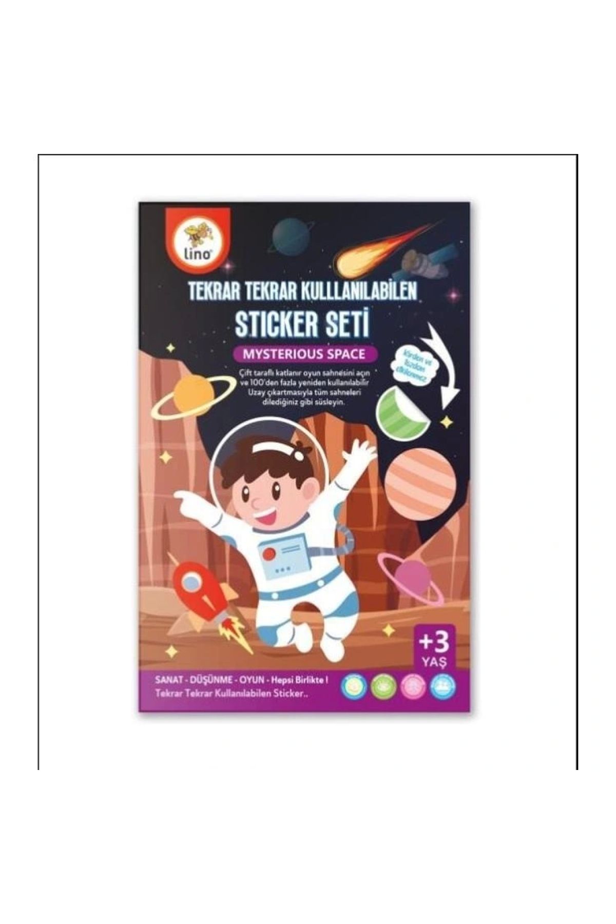 Lino LİNO LS-400 TEKRAR TEKRAR KULLANILABİLEN STICKER SETİ - SPACE