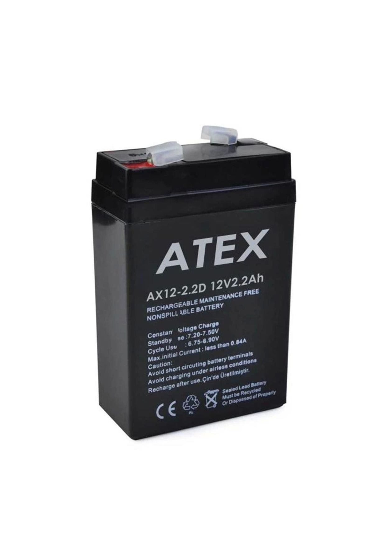 CENEN Atex 12 Volt - 2.2 Amper Dik Kare Akü (70 X 46 X 101 Mm)