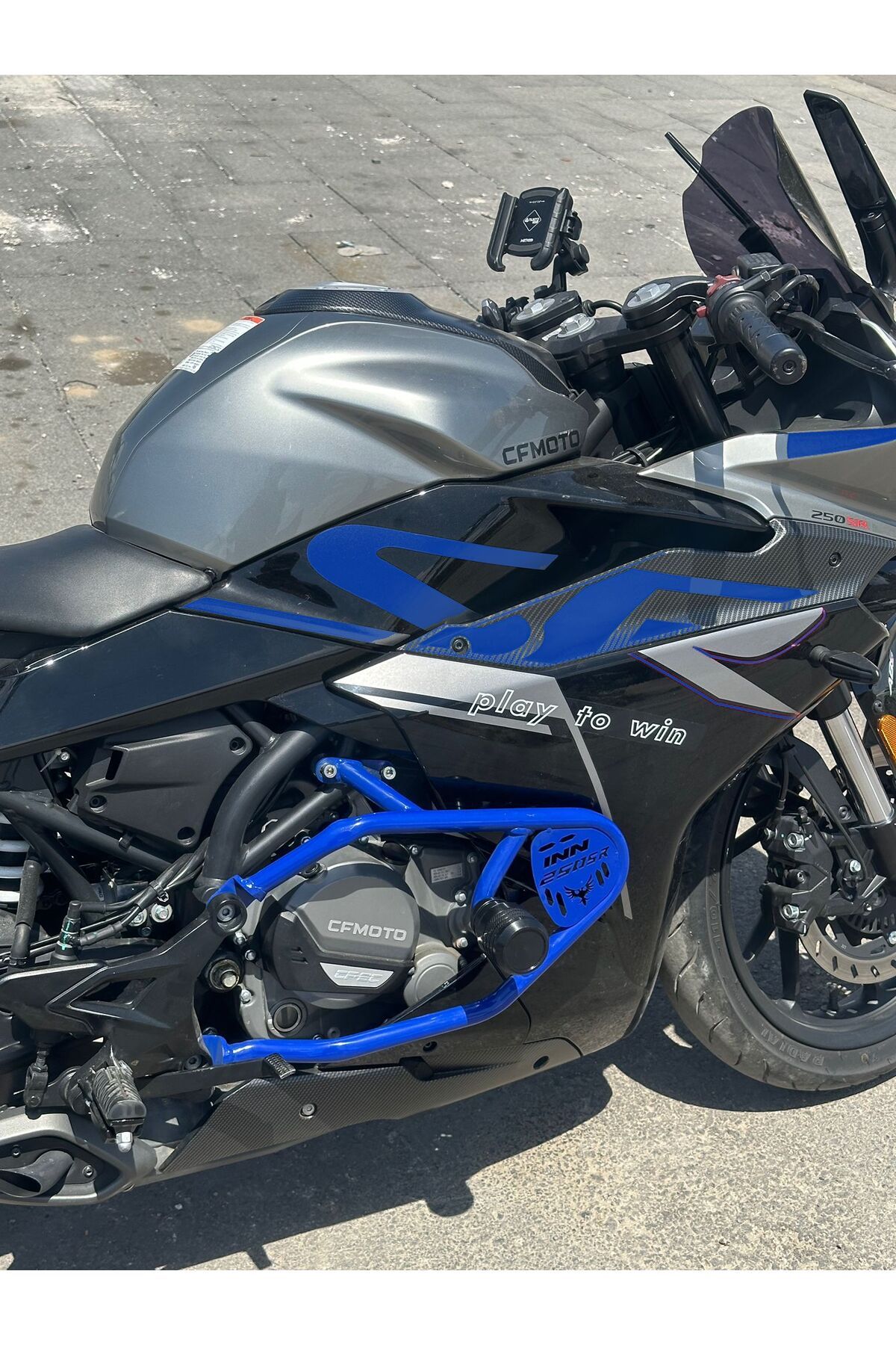 İnan CF MOTO 250 SR KORUMA DEMİRİ ÖZEL KORUMA TAKOZU MAVİ