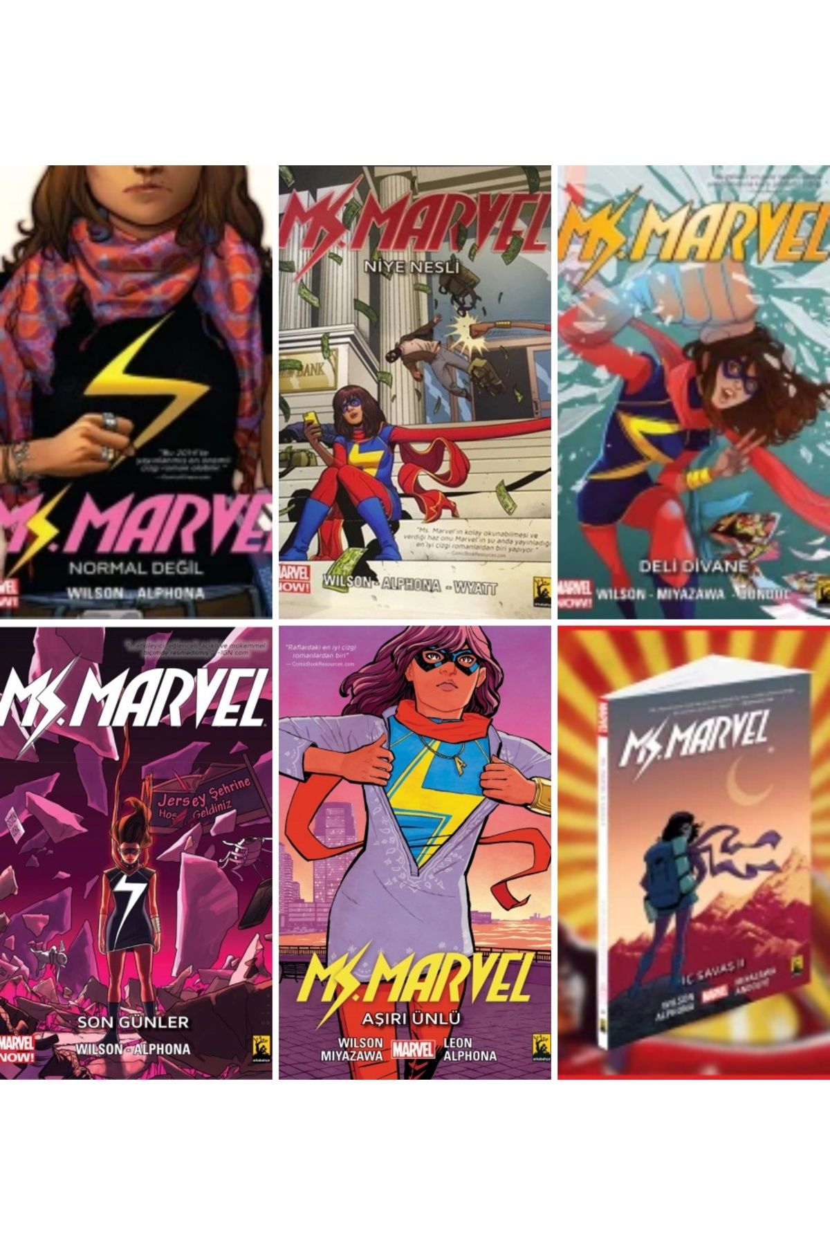 Arka Bahçe Yayıncılık Ms Marvel 1-2-3-4-5-6 (6 kitap)