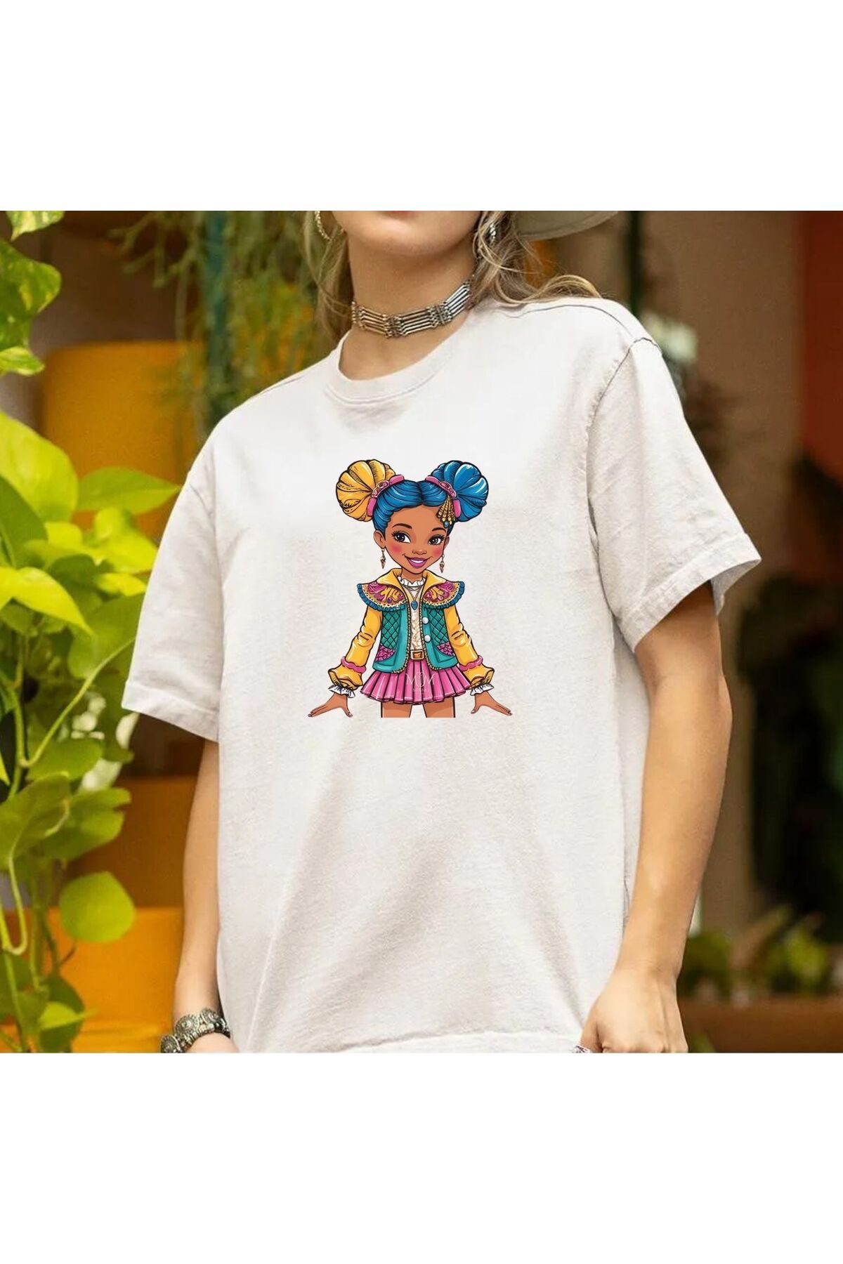 Mi&Mu Store Süprem Unisex T-Shirt Bisiklet Yaka Renkli Kız Çocuğu Baskılı Regular Pamuk Basic T-Shirt