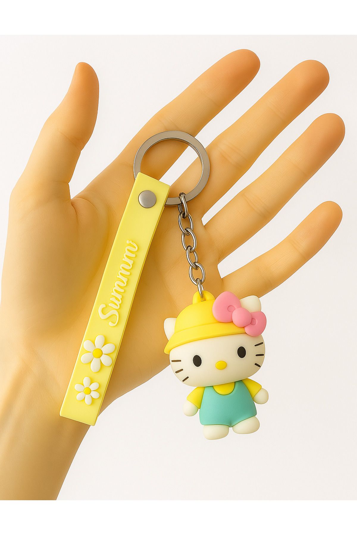 TAYEM Hello Kitty Anahtarlık, Silikonlu 3d Anahtarlık Ve Çanta Aksesuarı
