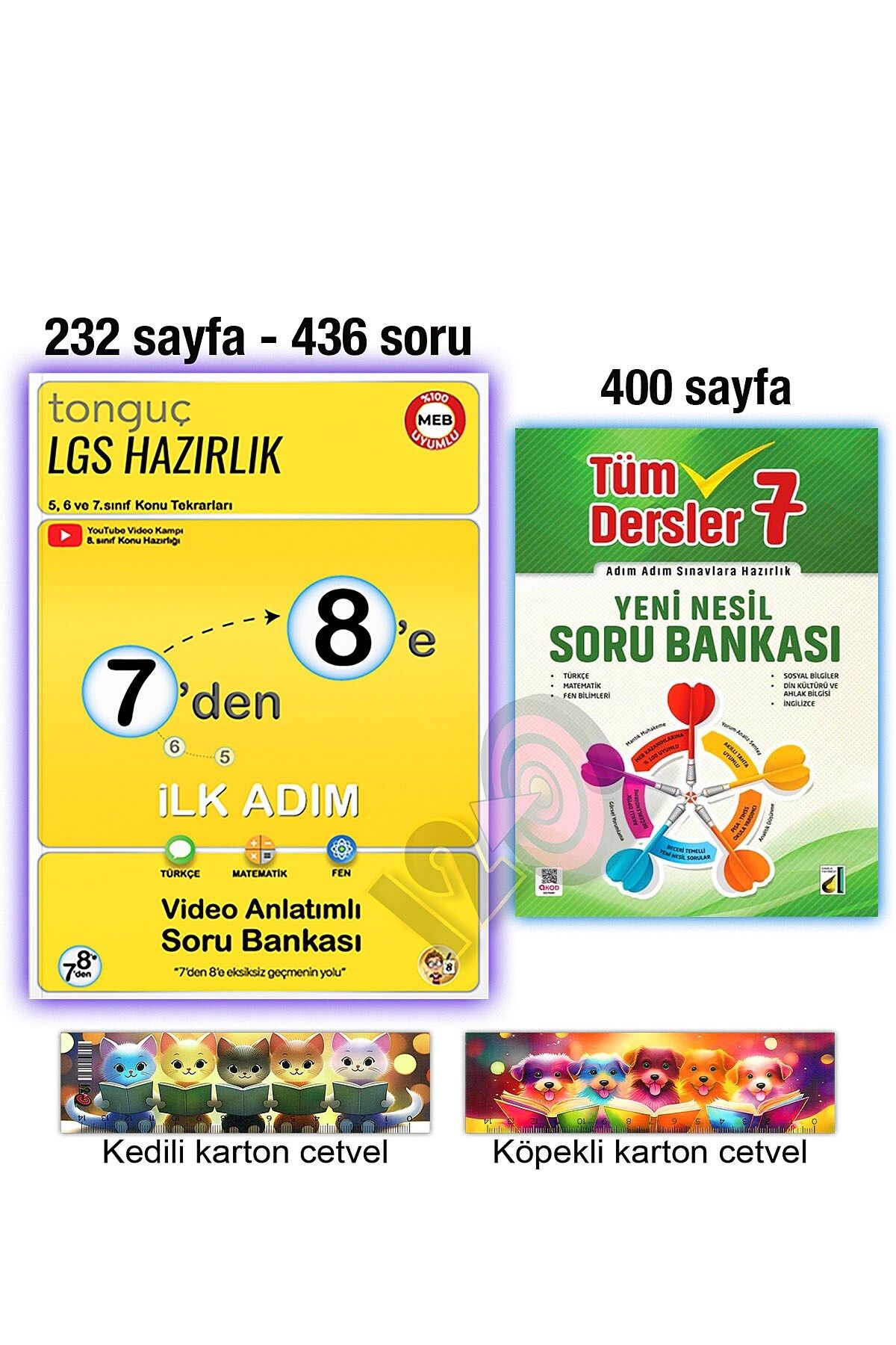 Tonguç Yayınları 7'den 8'e Hazırlık Kitabı 2025 7. Sınıf Tüm Dersler Soru Bankası