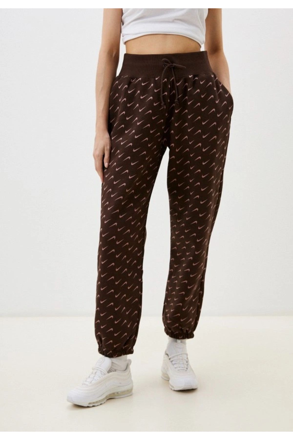 Nike Sportswear Phoenix Fleece Oversized All Over Printed Kadın Eşofman Altı NDD SPORT