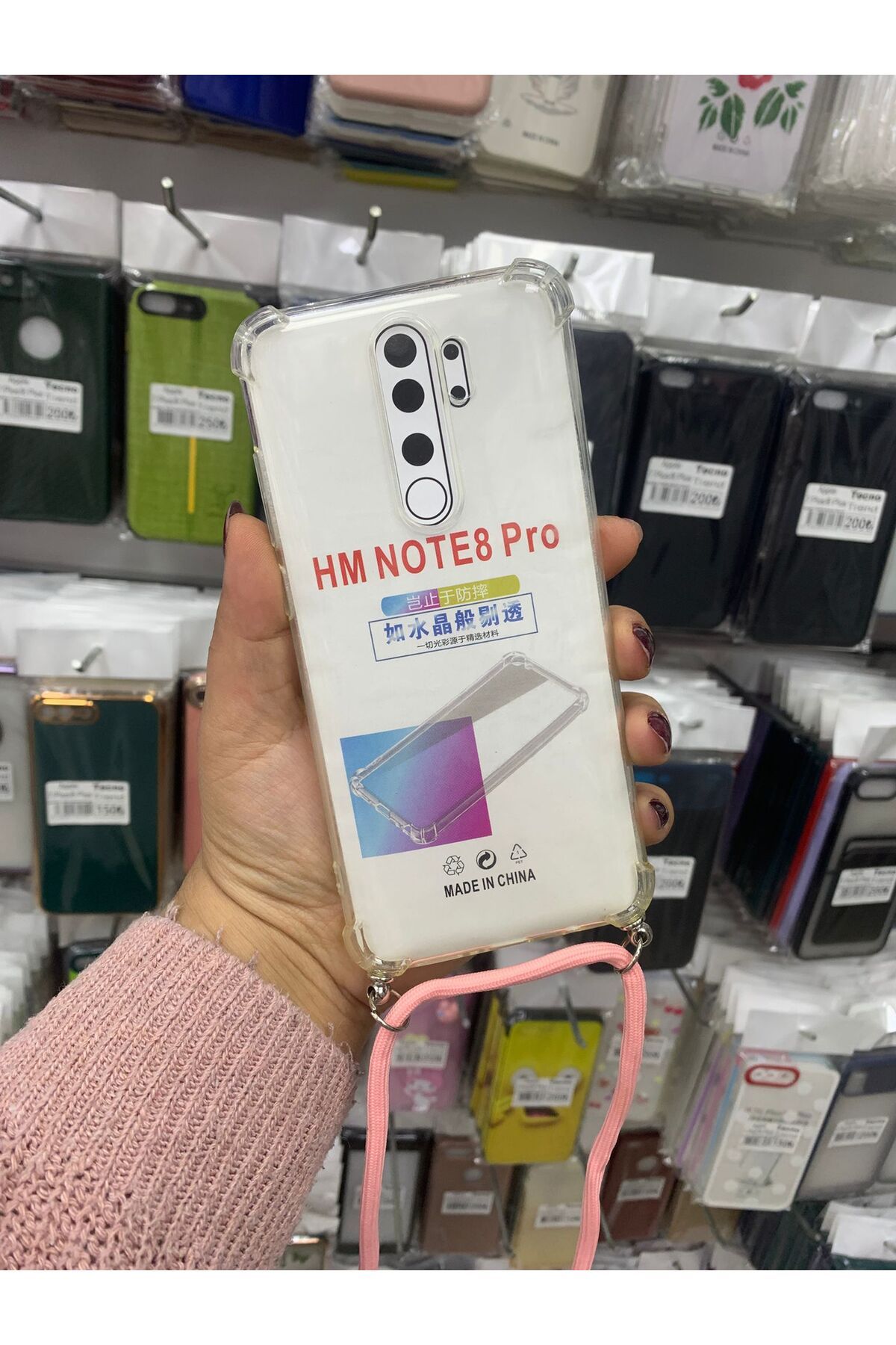TECNOTREND Redmi Note 8 Pro Şeffaf iplii silikon kılıf