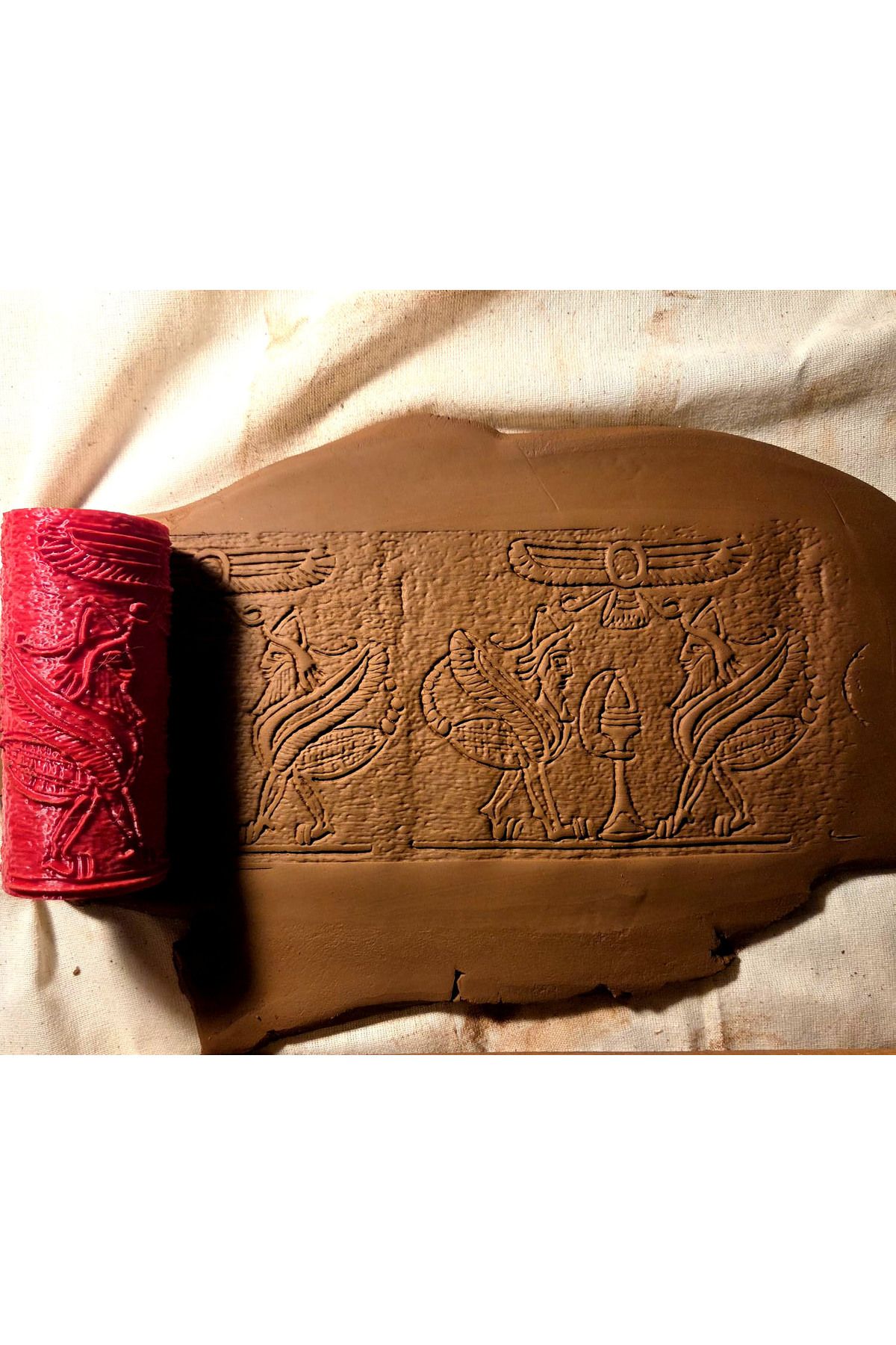 Enbceramic 10 CM AKREP İNSAN SERAMİK & POLİMER KİL DESEN OKLAVASI DOKU SİLİNDİRİ MERDANESİ