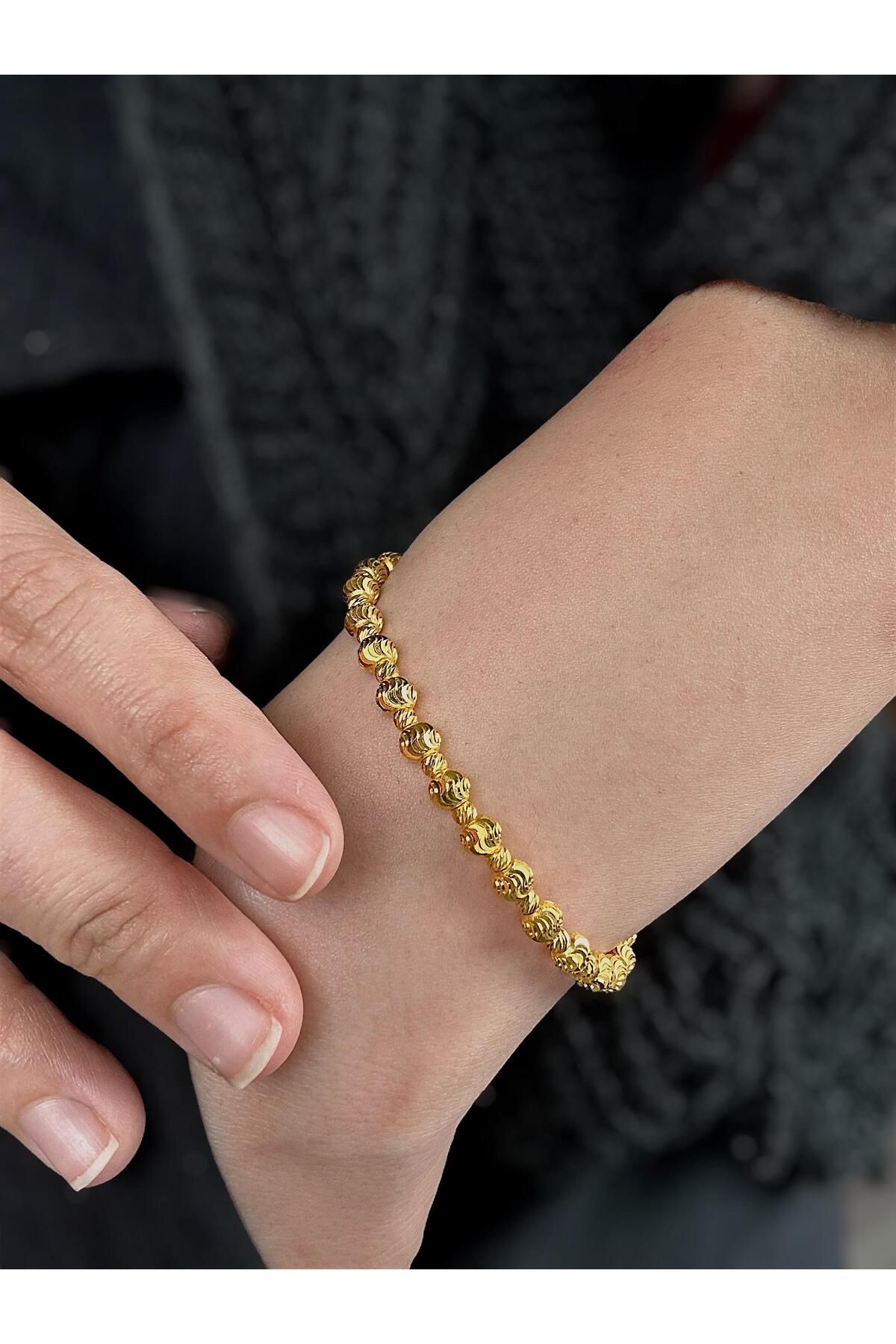NEW'ORO JEWELRY Dorika Toplu 22 Ayar Altın Bileklik